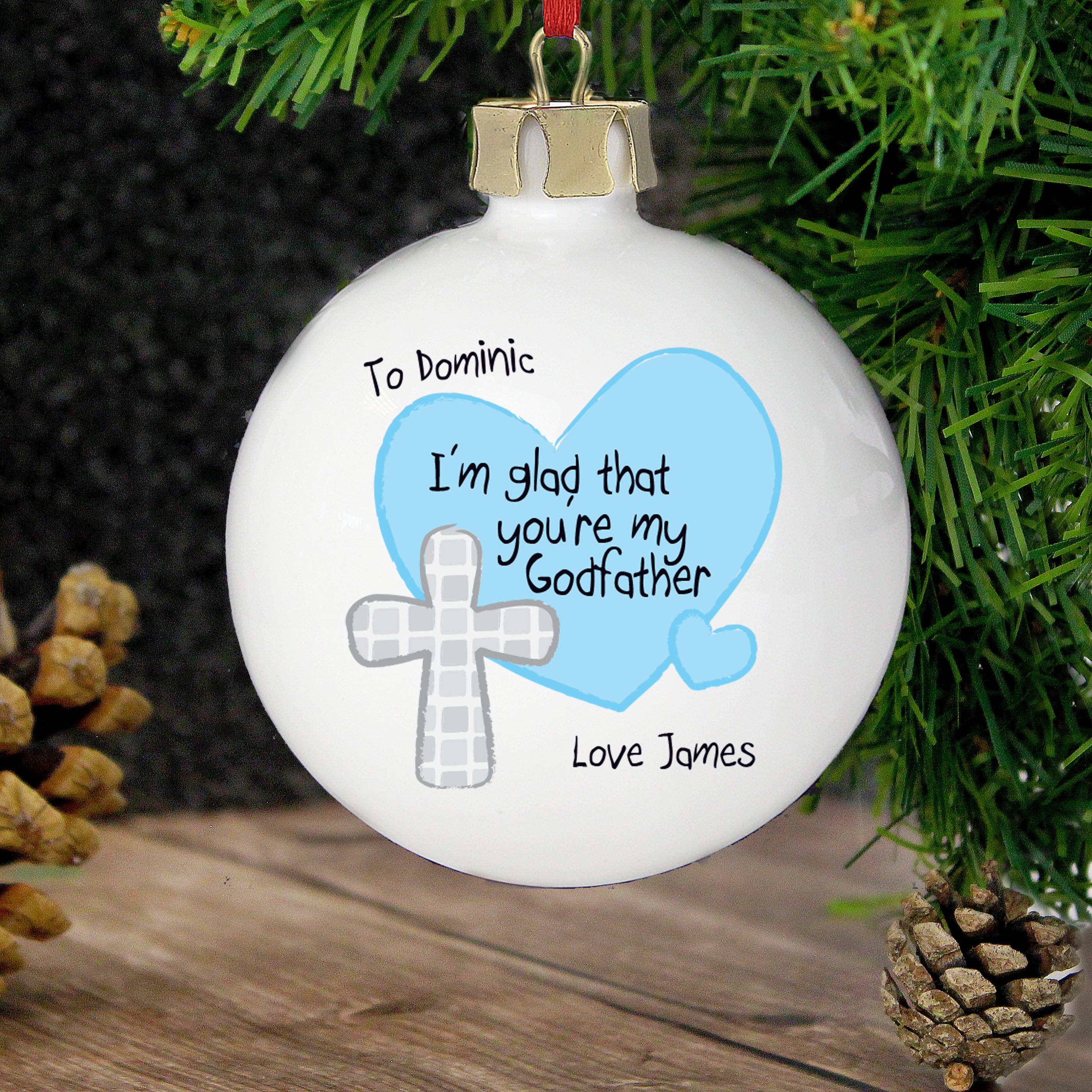 Personalised Godfather Bauble