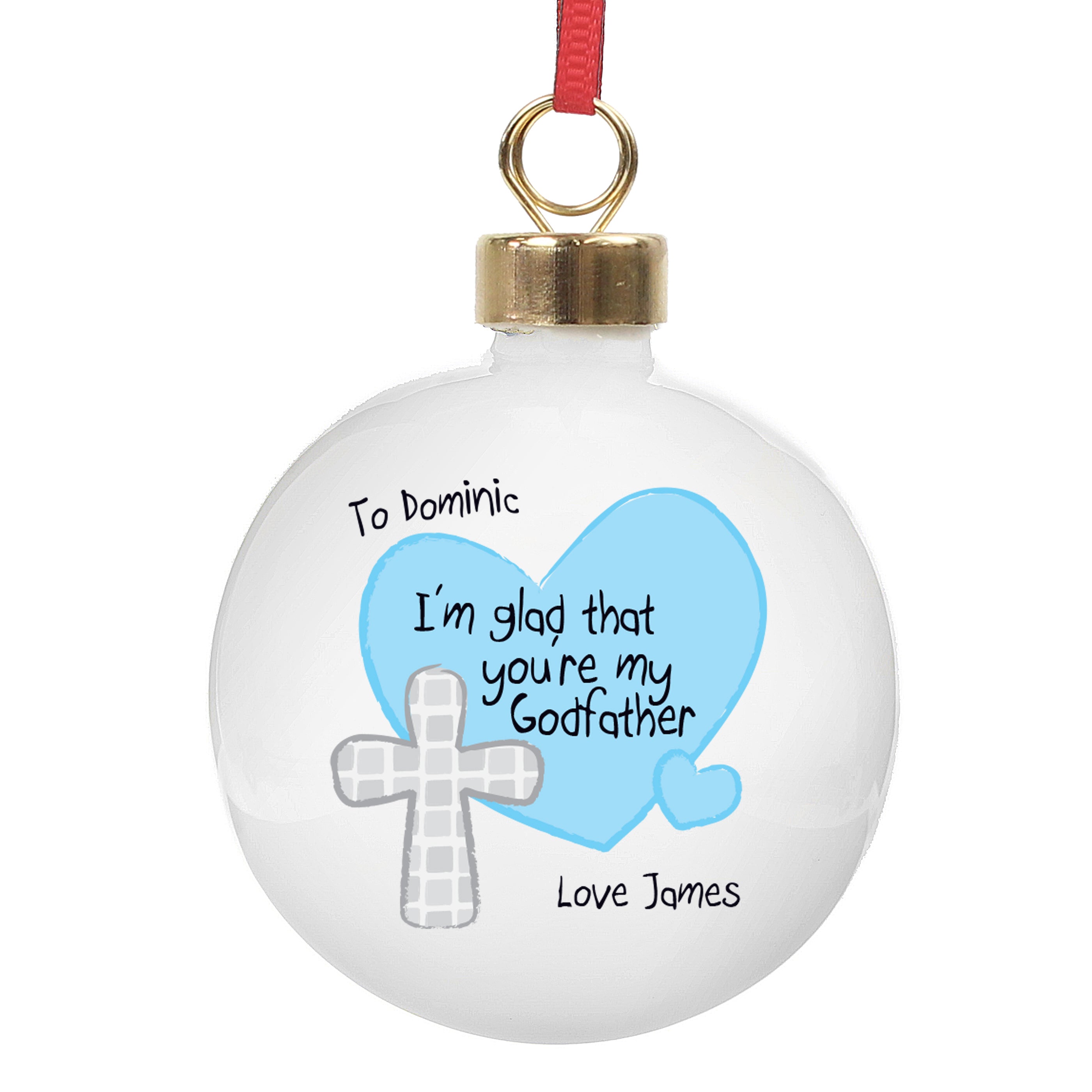 Personalised Godfather Bauble