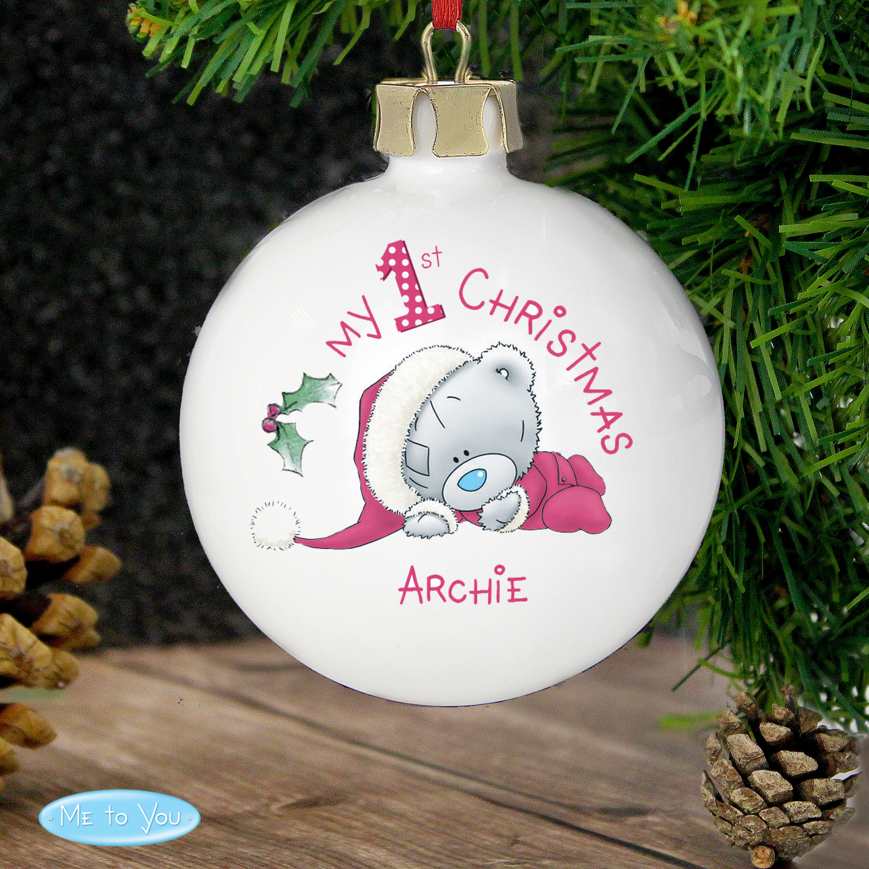 Personalised Me To You My 1st Christmas Bauble