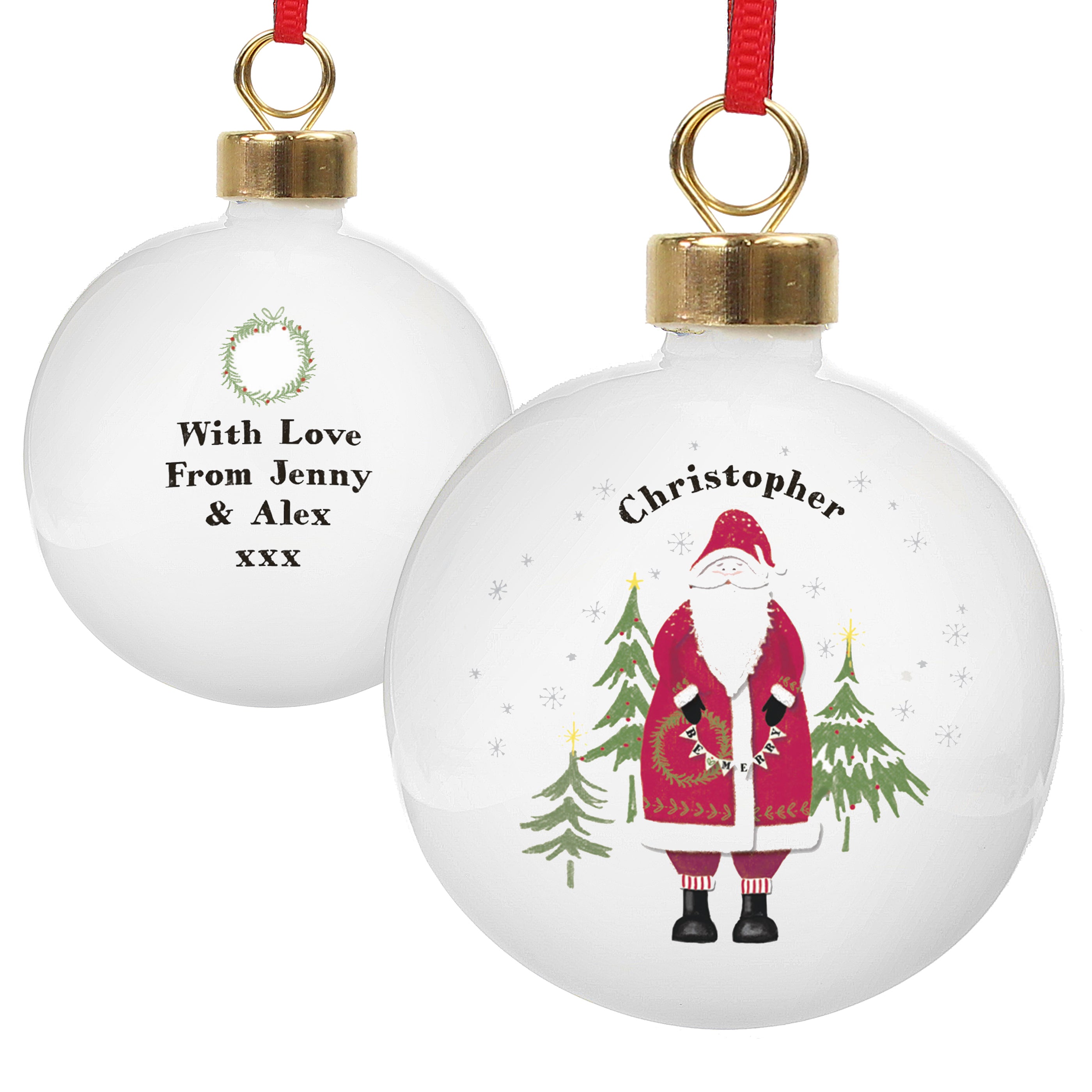 Personalised Father Christmas Bauble