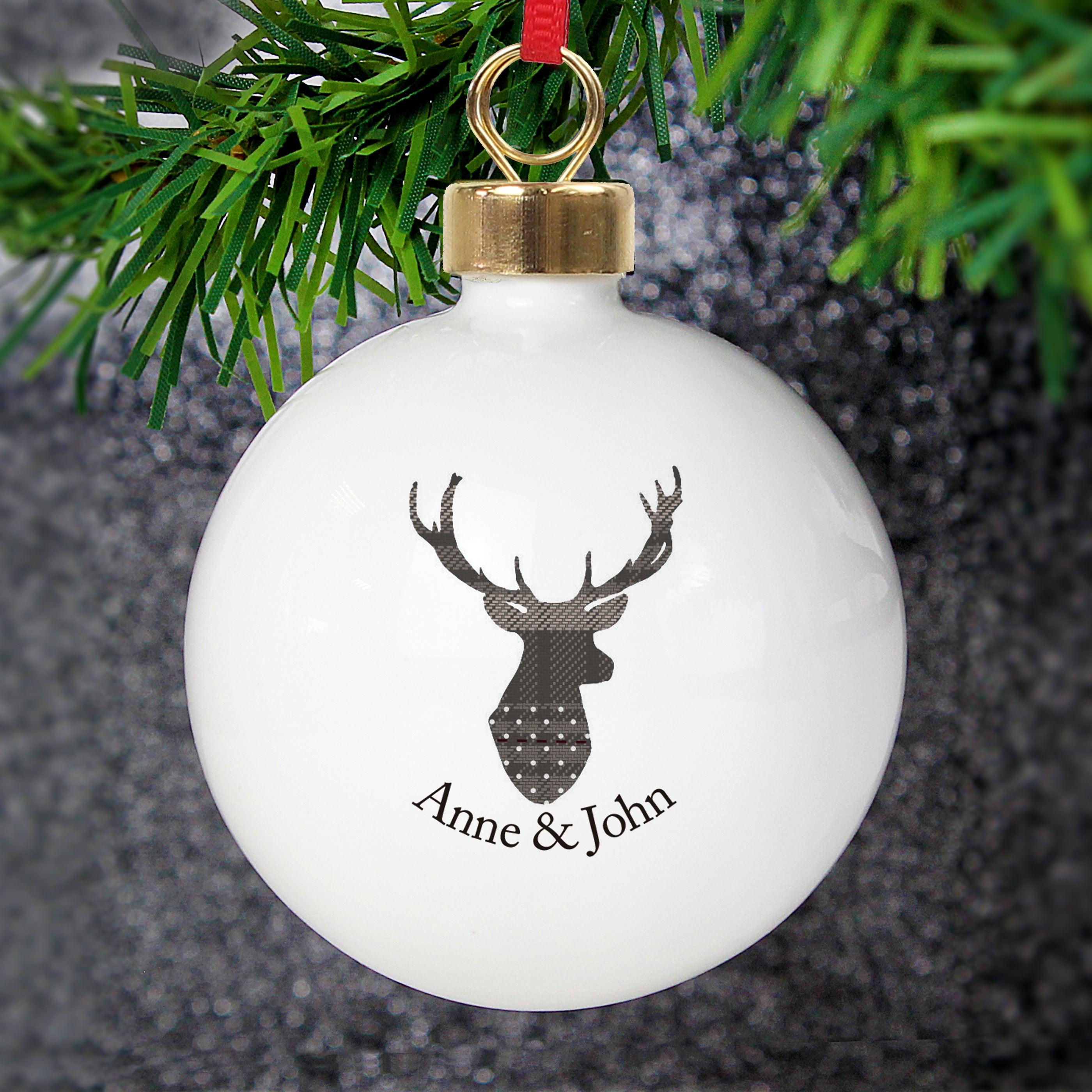 Personalised Highland Stag Bauble