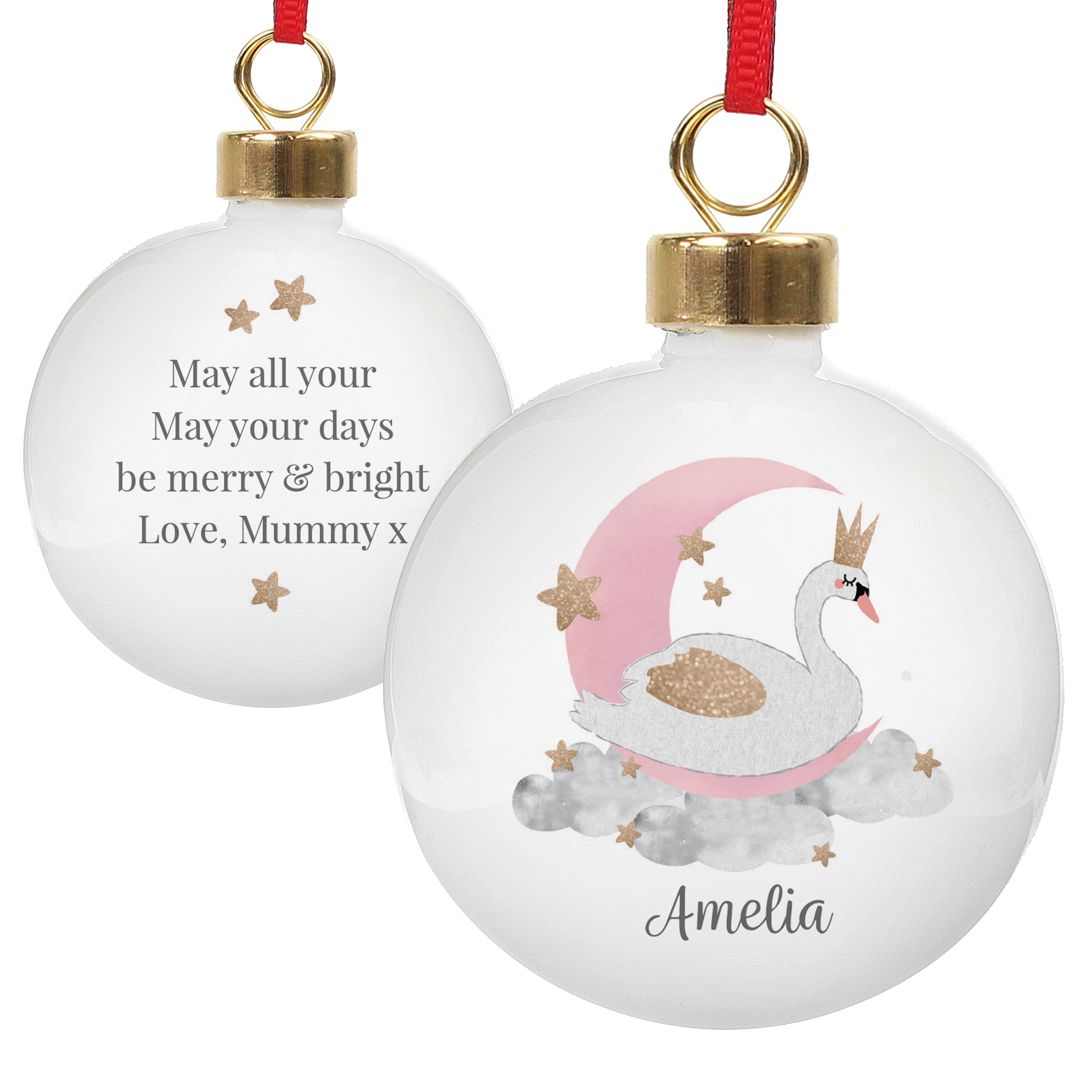 Personalised Swan Lake Bauble