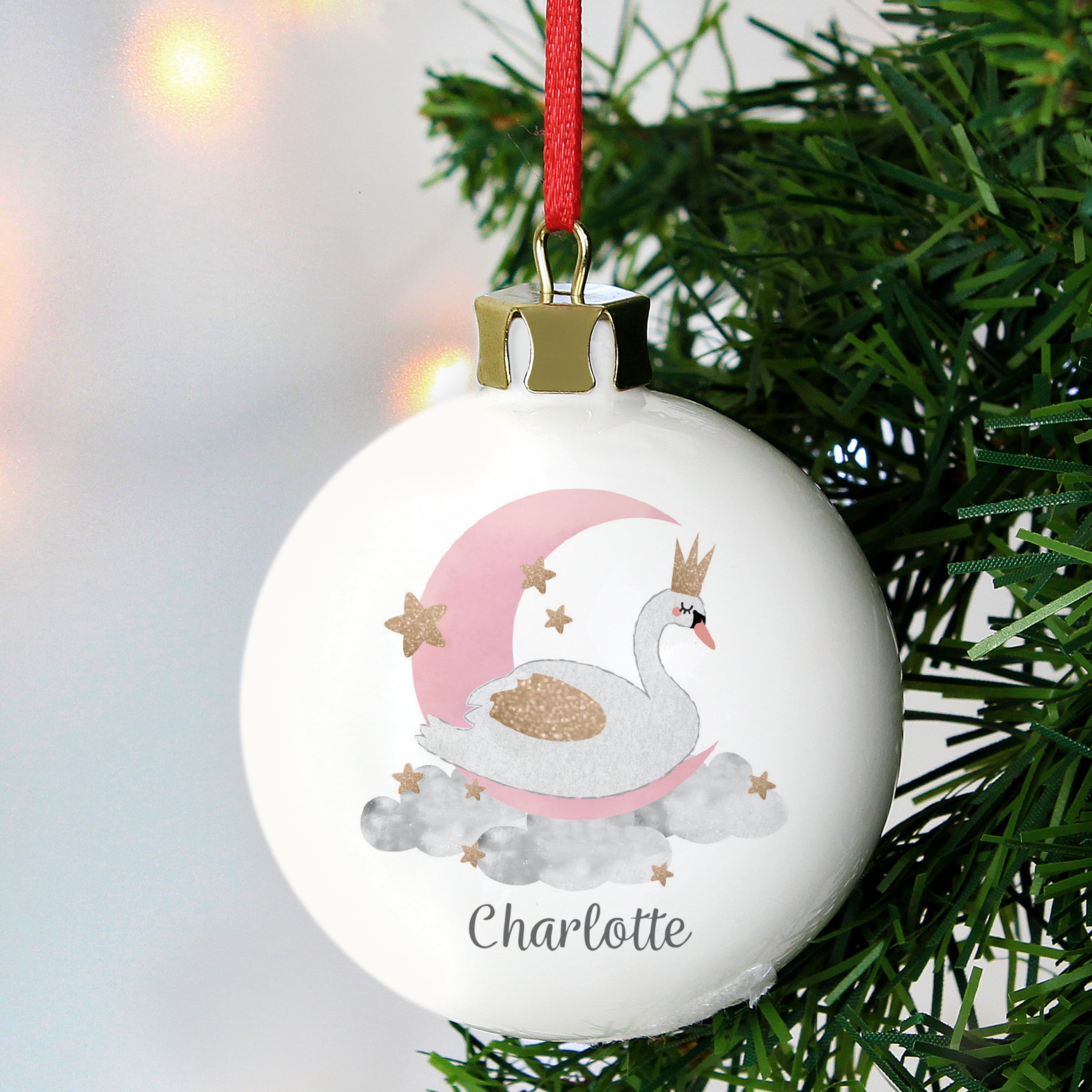 Personalised Swan Lake Bauble