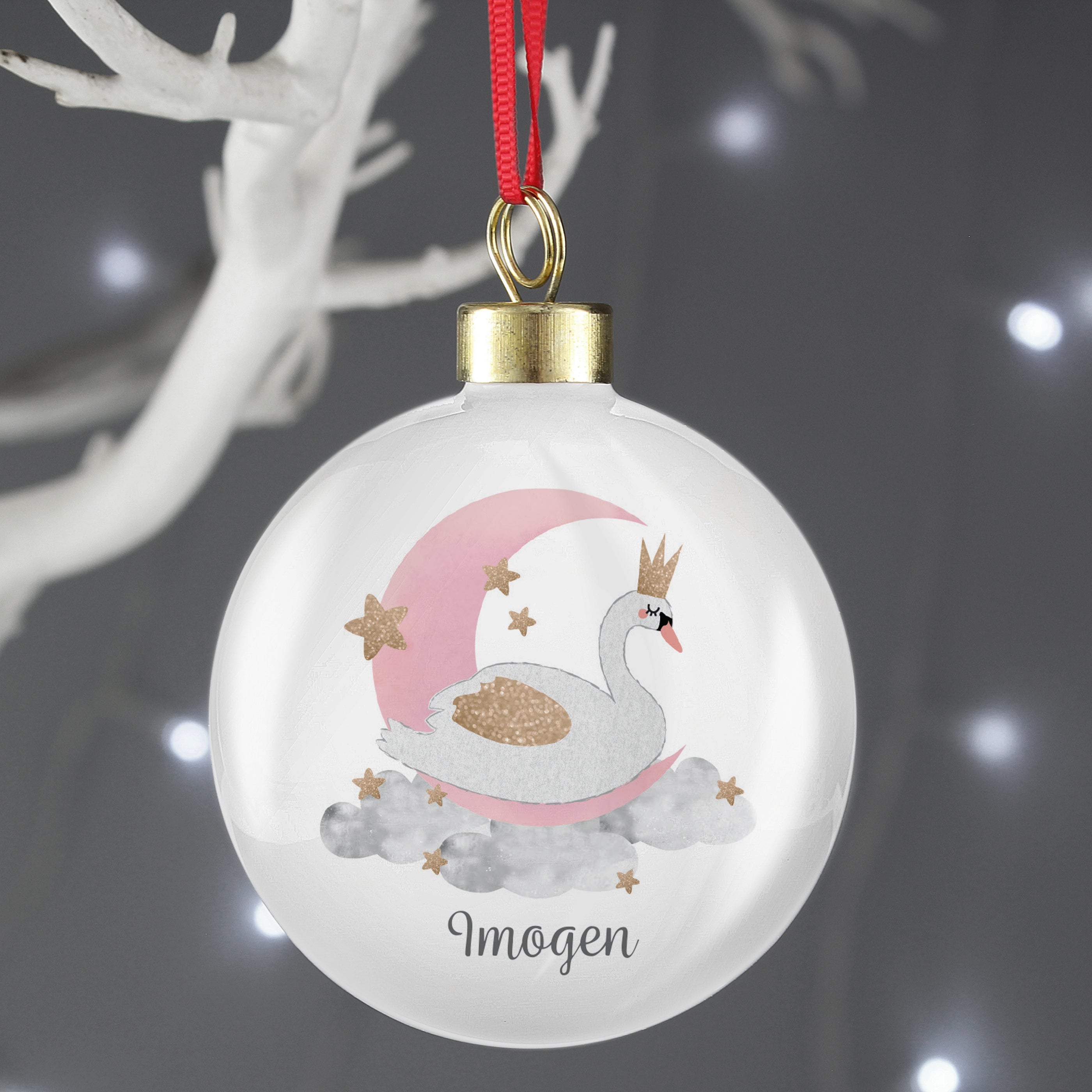 Personalised Swan Lake Bauble