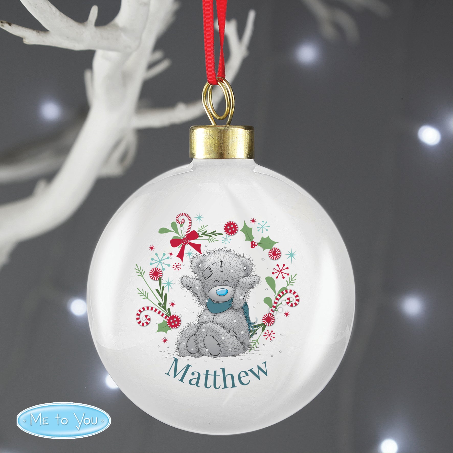 Personalised Me To You For Grandad Dad Christmas Bauble