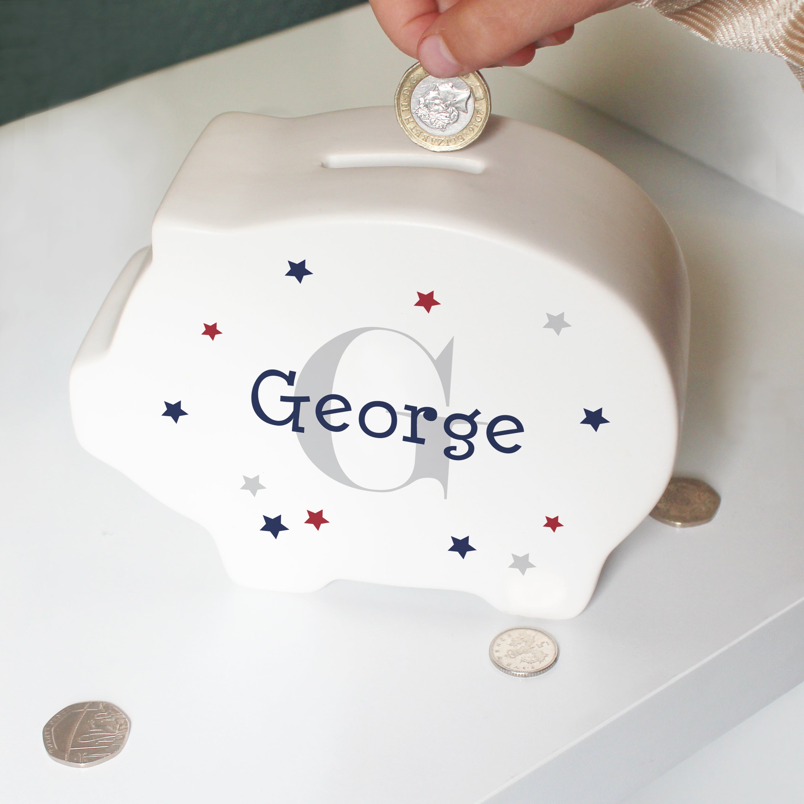 Personalised Name & Initial Piggy Bank