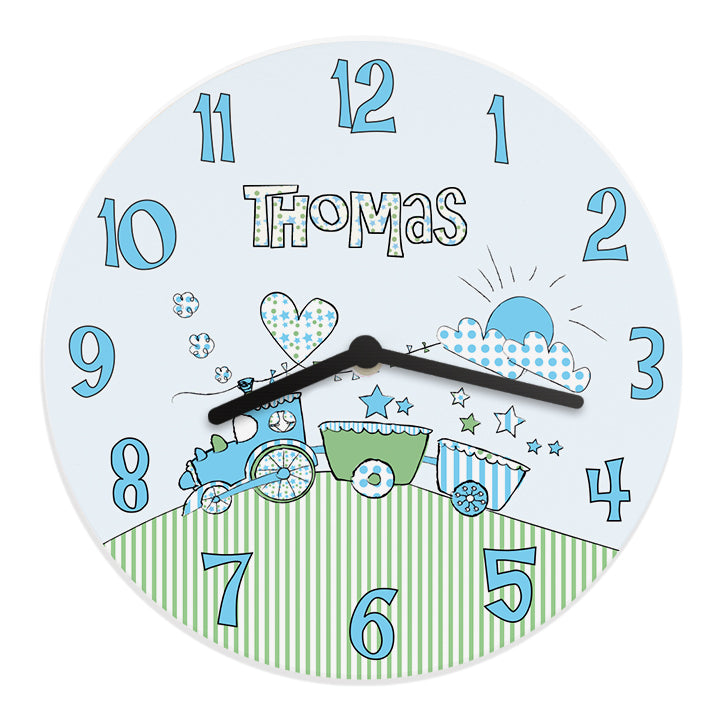 Personalised Whimsical Train Clock