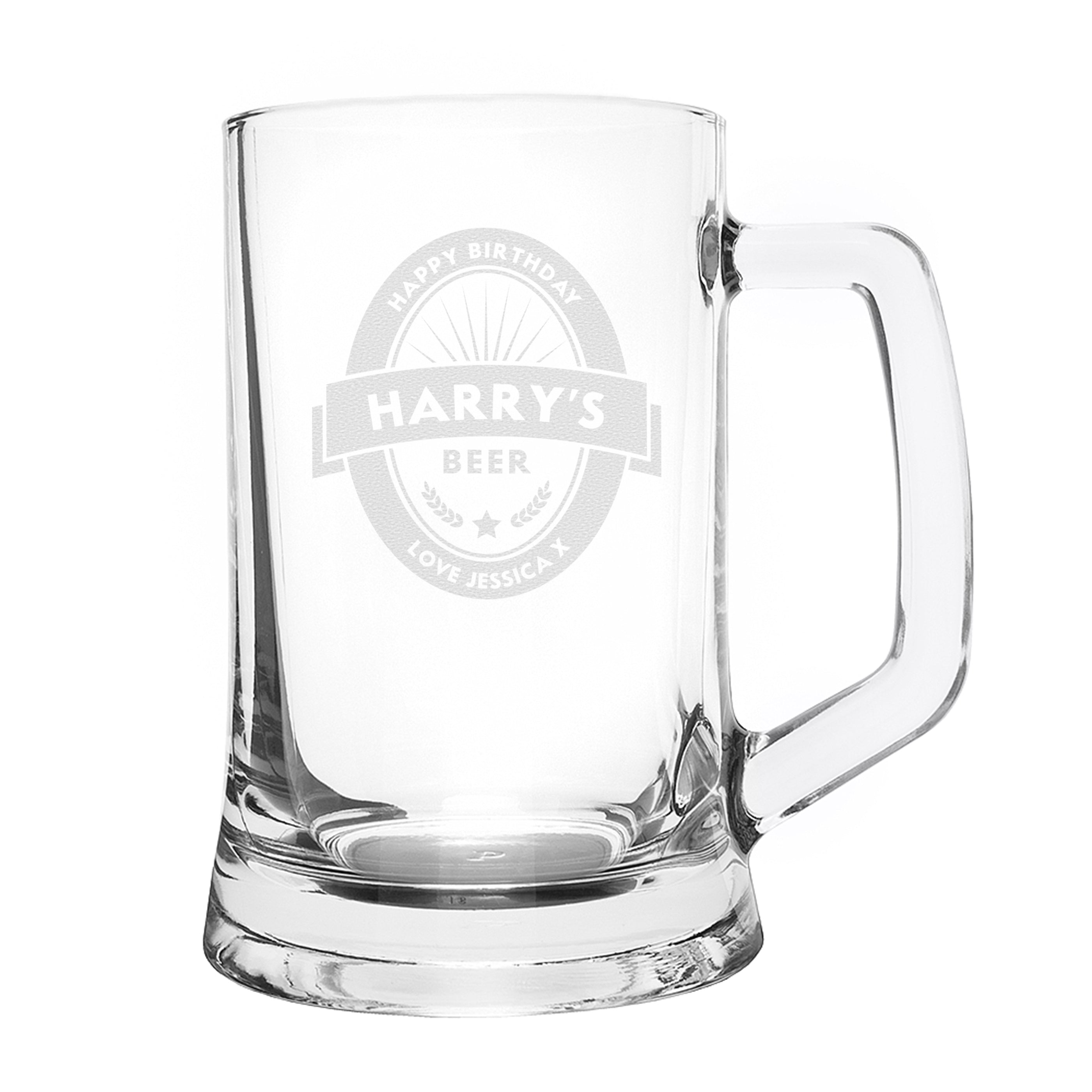 Personalised Beer Label Pint Stern Tankard