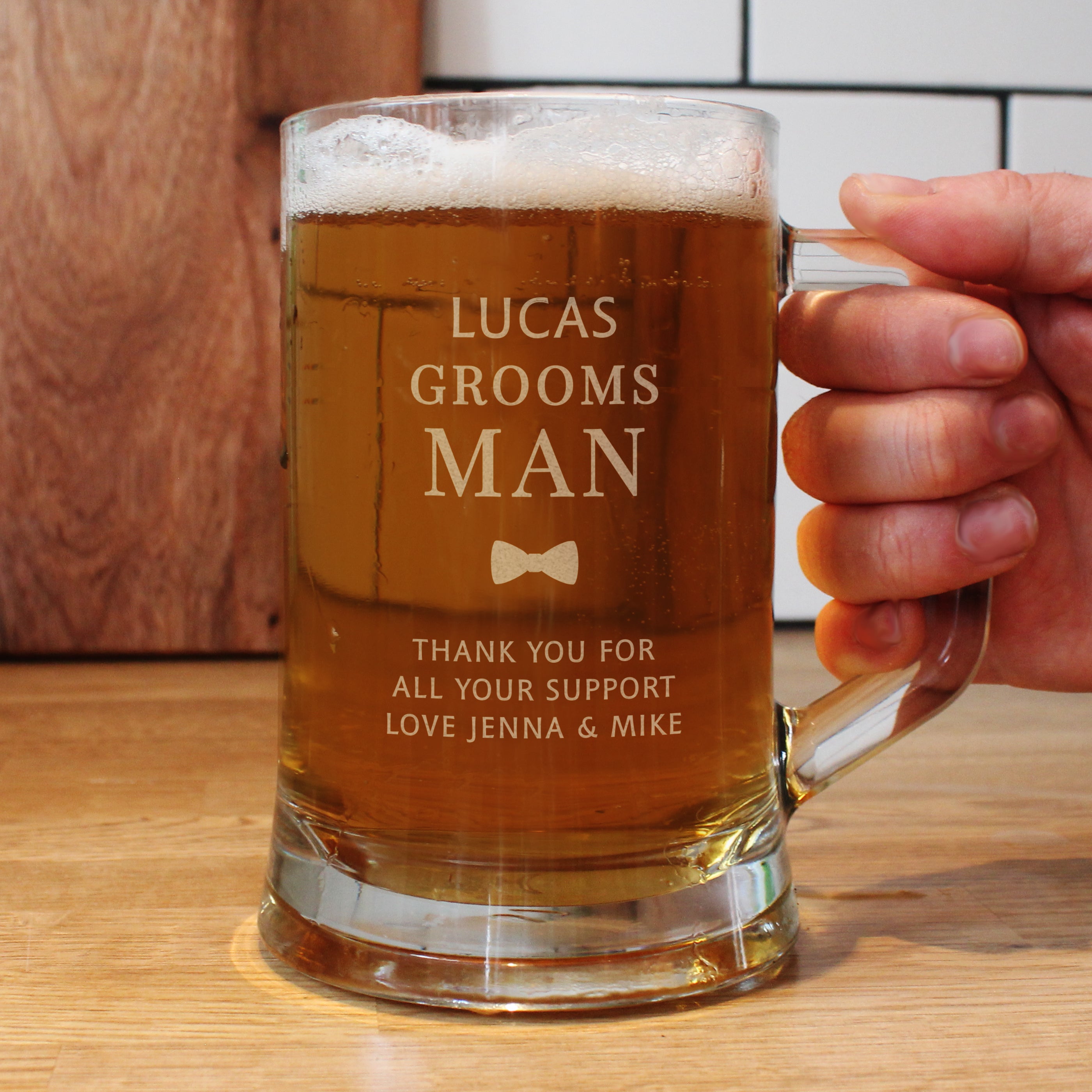 Personalised Groomsman Pint Stern Tankard