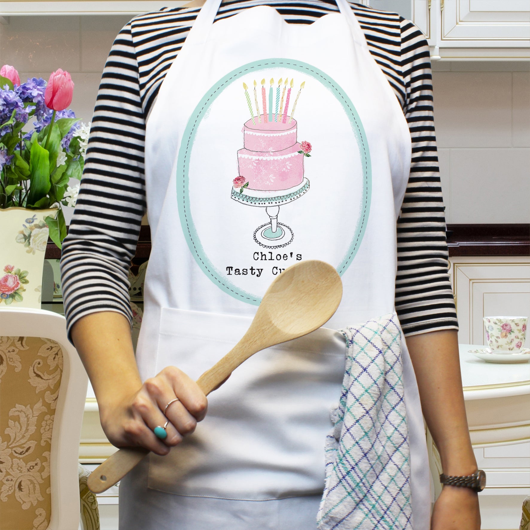 Personalised Vintage Pastel Cupcake Apron