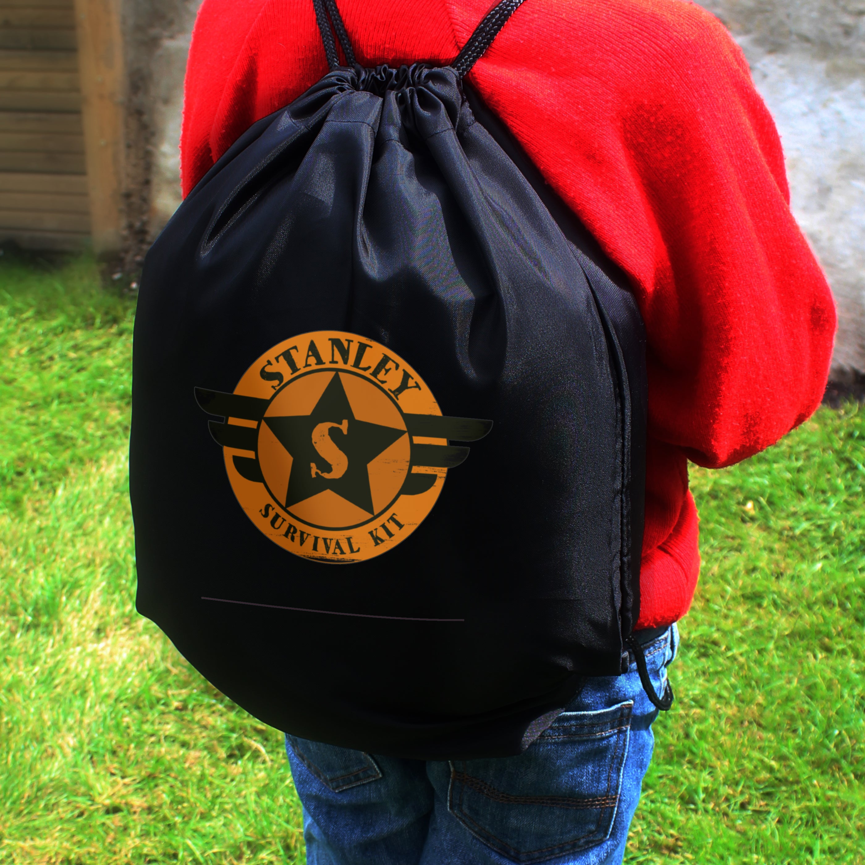 Personalised Badge Black Kit Bag