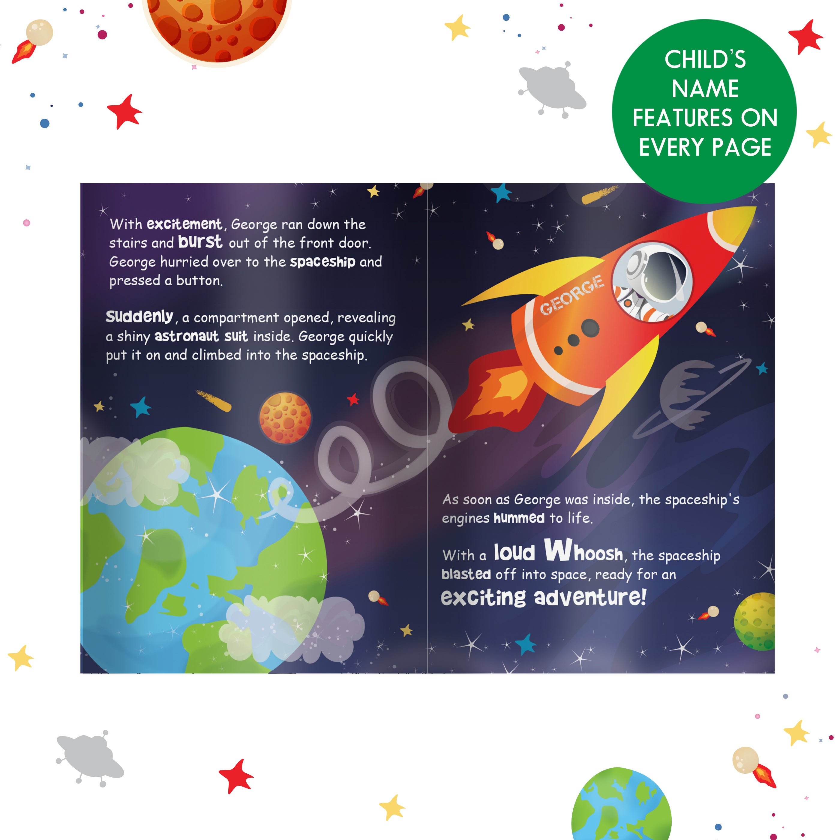 Personalised Space Story Book