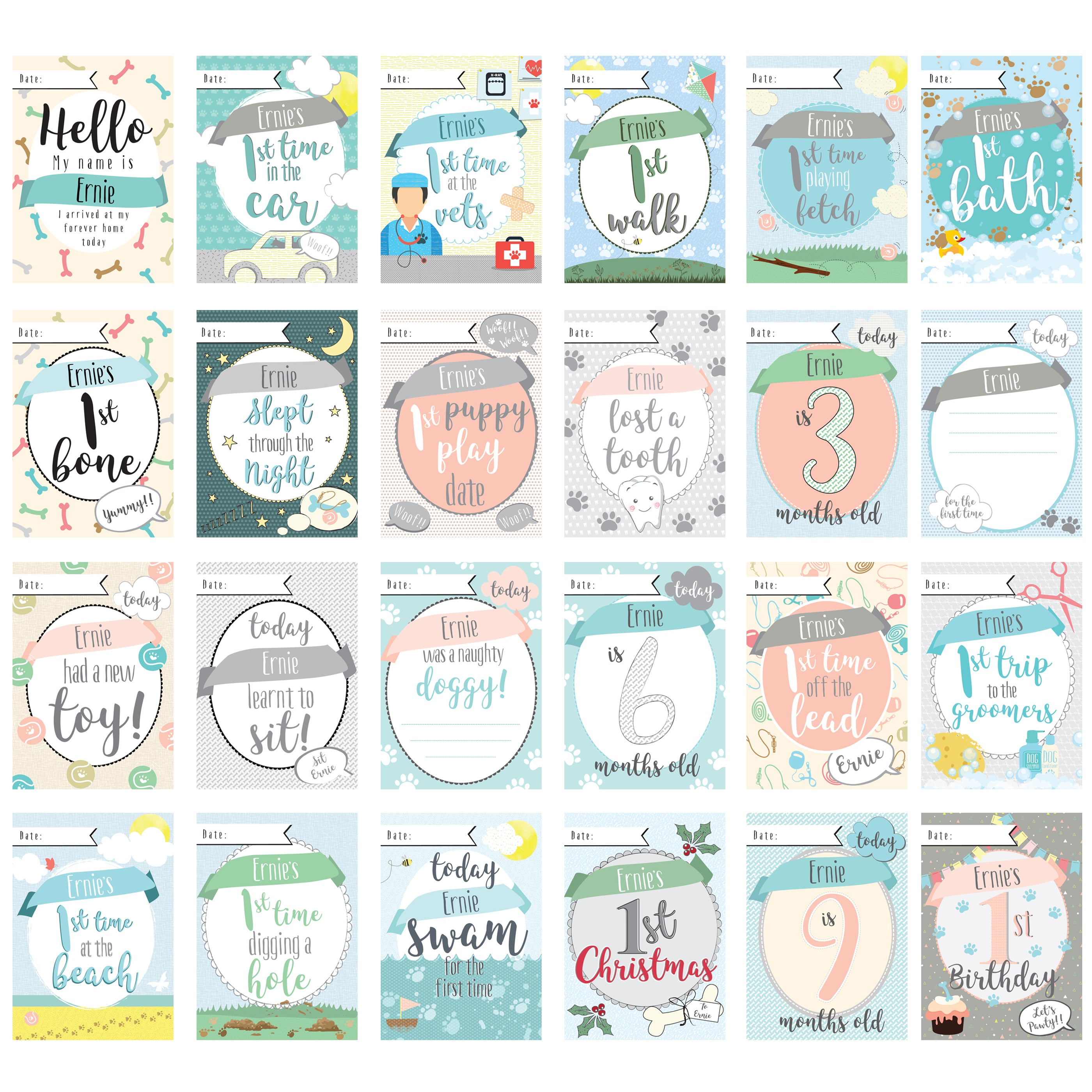 Personalised Puppy Cards: For Milestone Moments