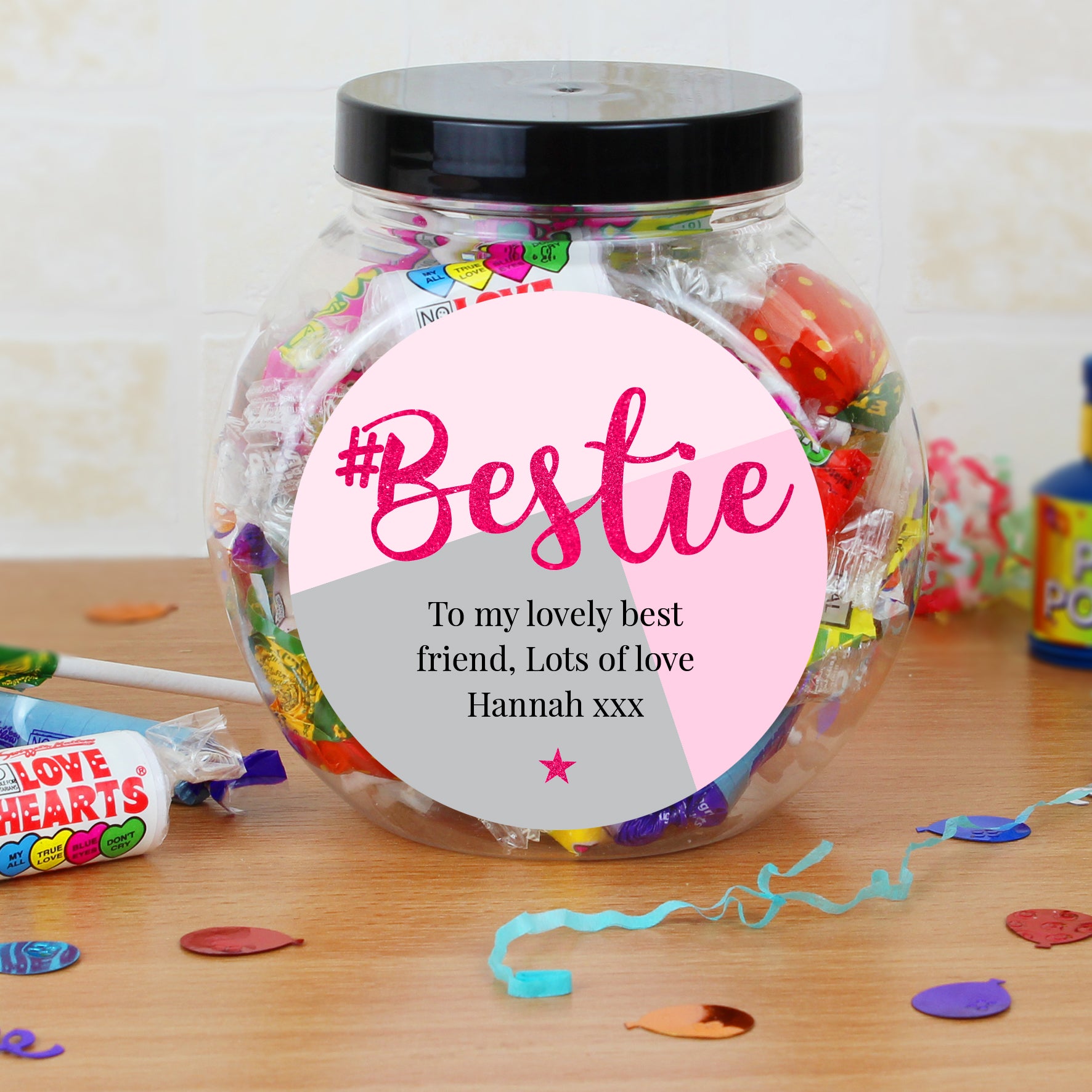 Personalised #Bestie Sweet Jar