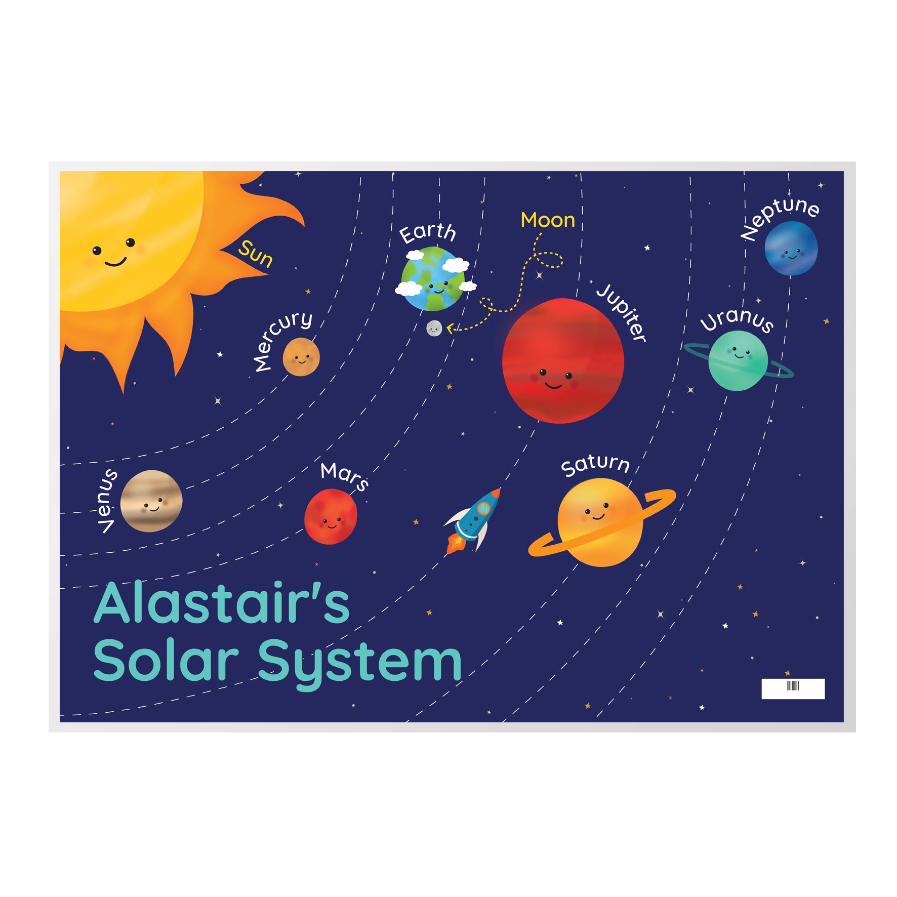 Personalised Solar Space System Placemat