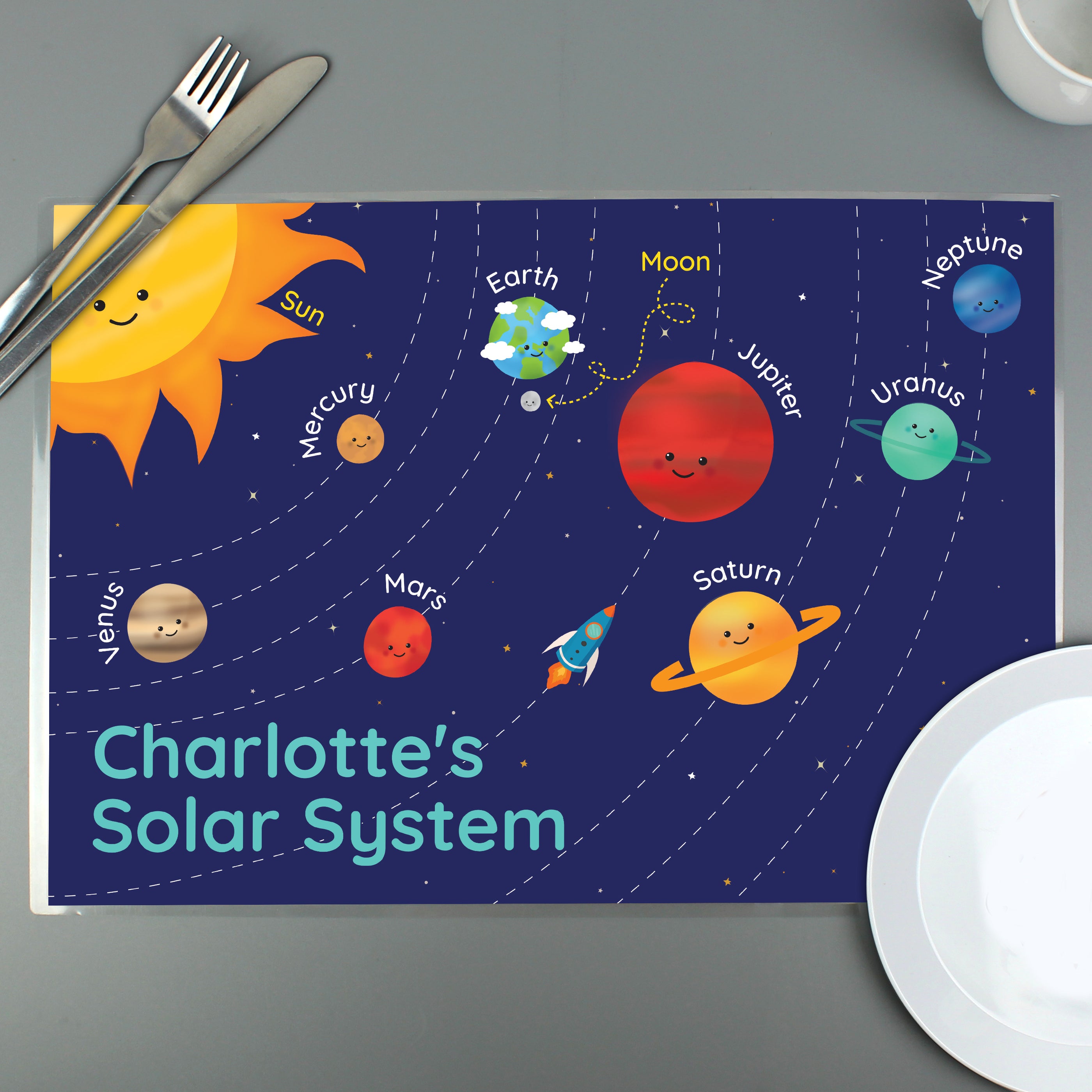 Personalised Solar Space System Placemat