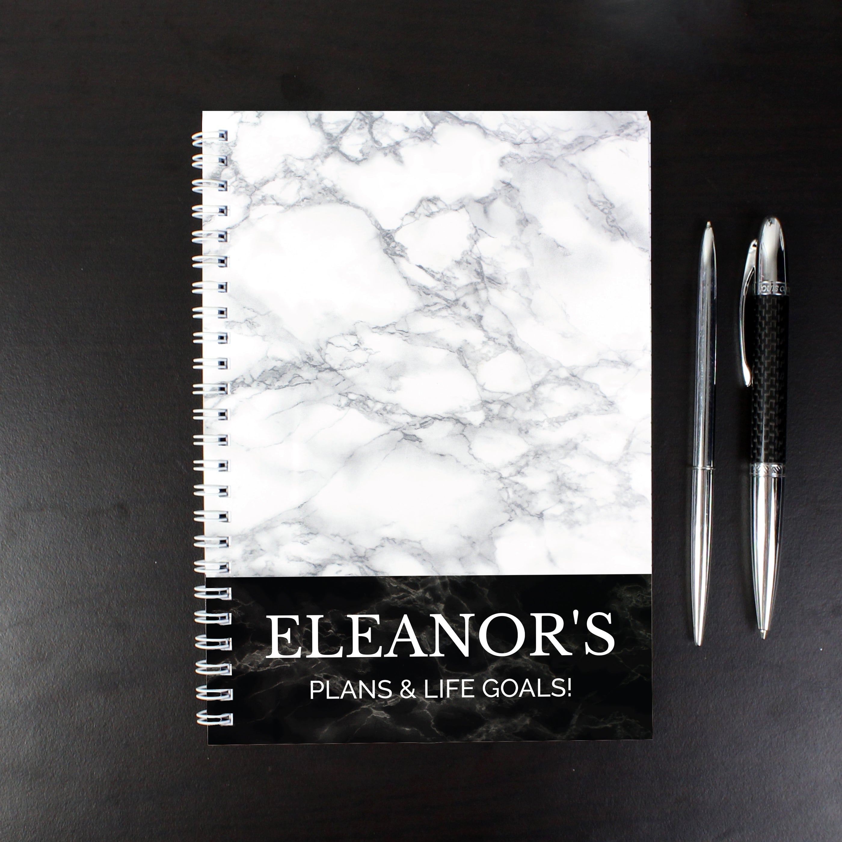 Personalised Marble Effect A5 Notebook