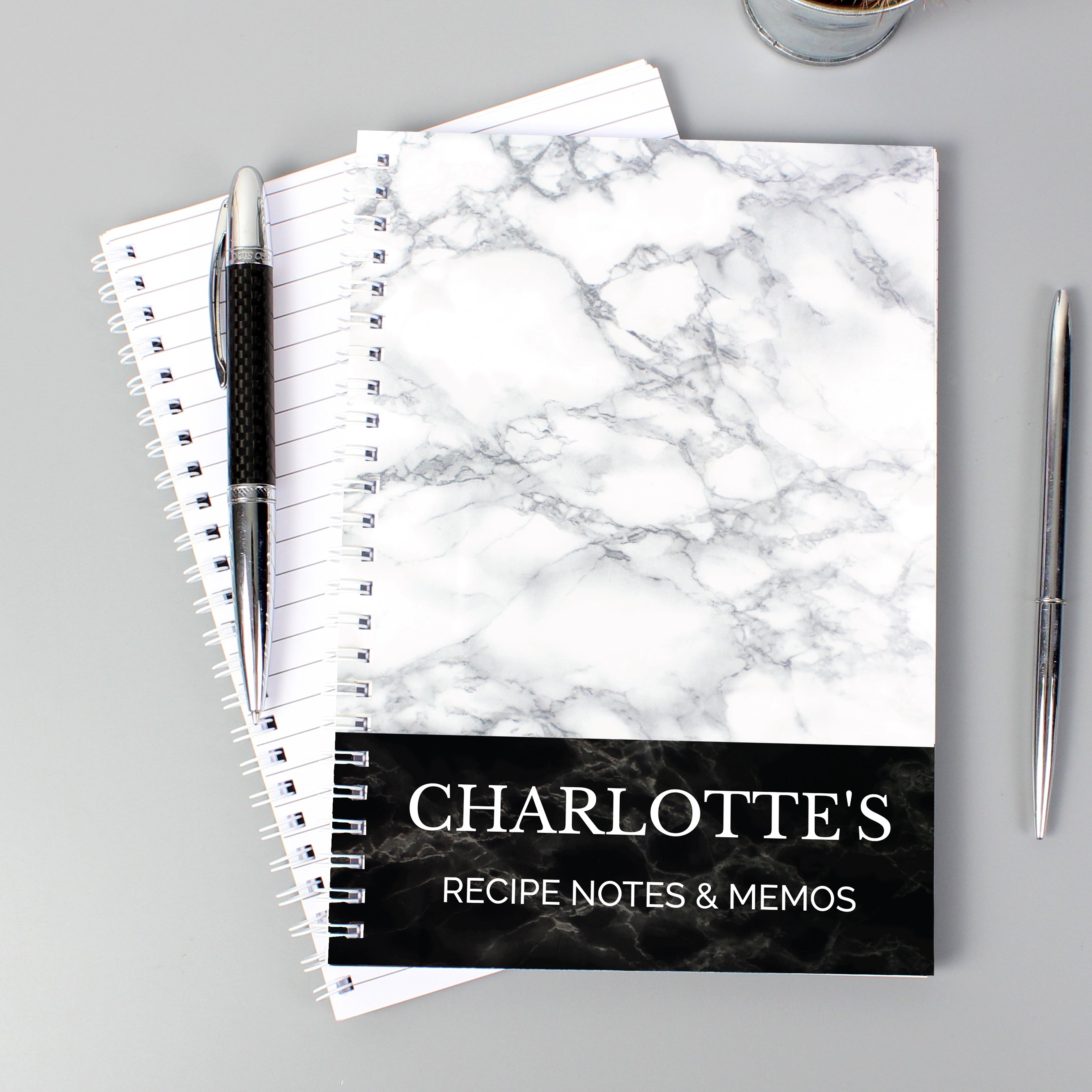 Personalised Marble Effect A5 Notebook