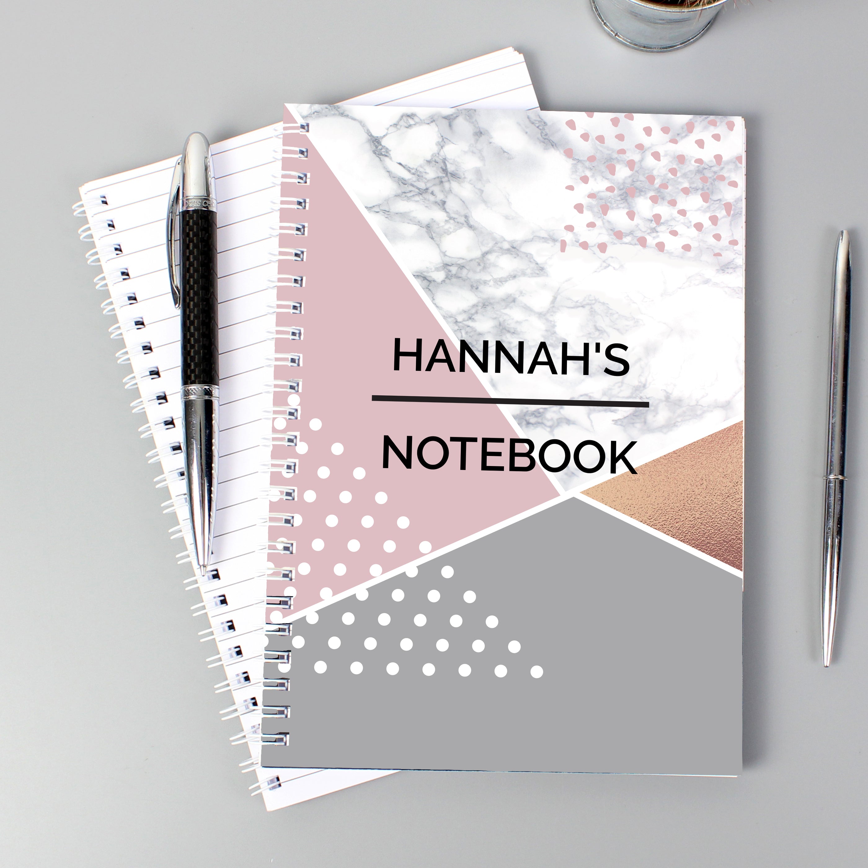 Personalised Geometric A5 Notebook