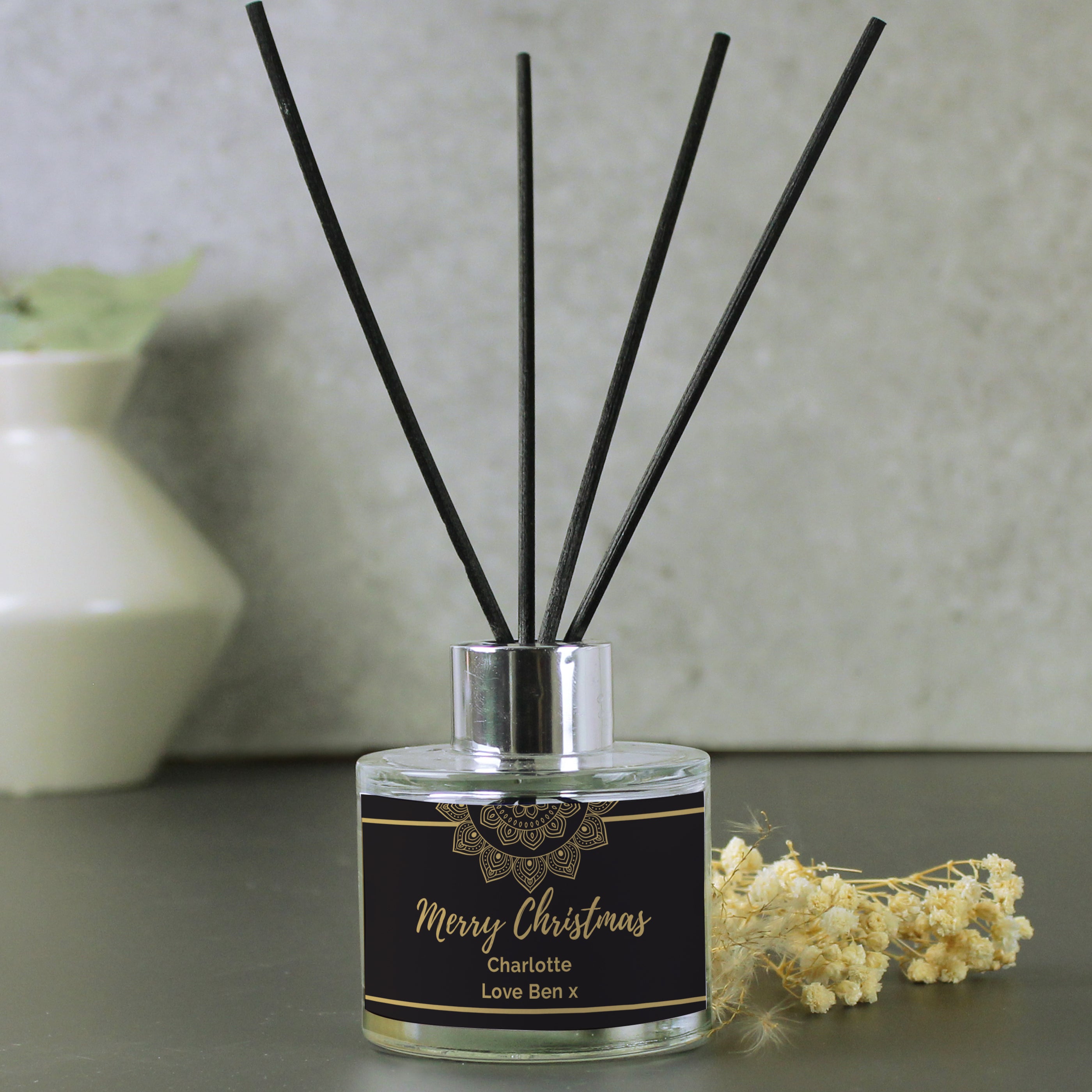 Personalised Gold Mandala Reed Diffuser