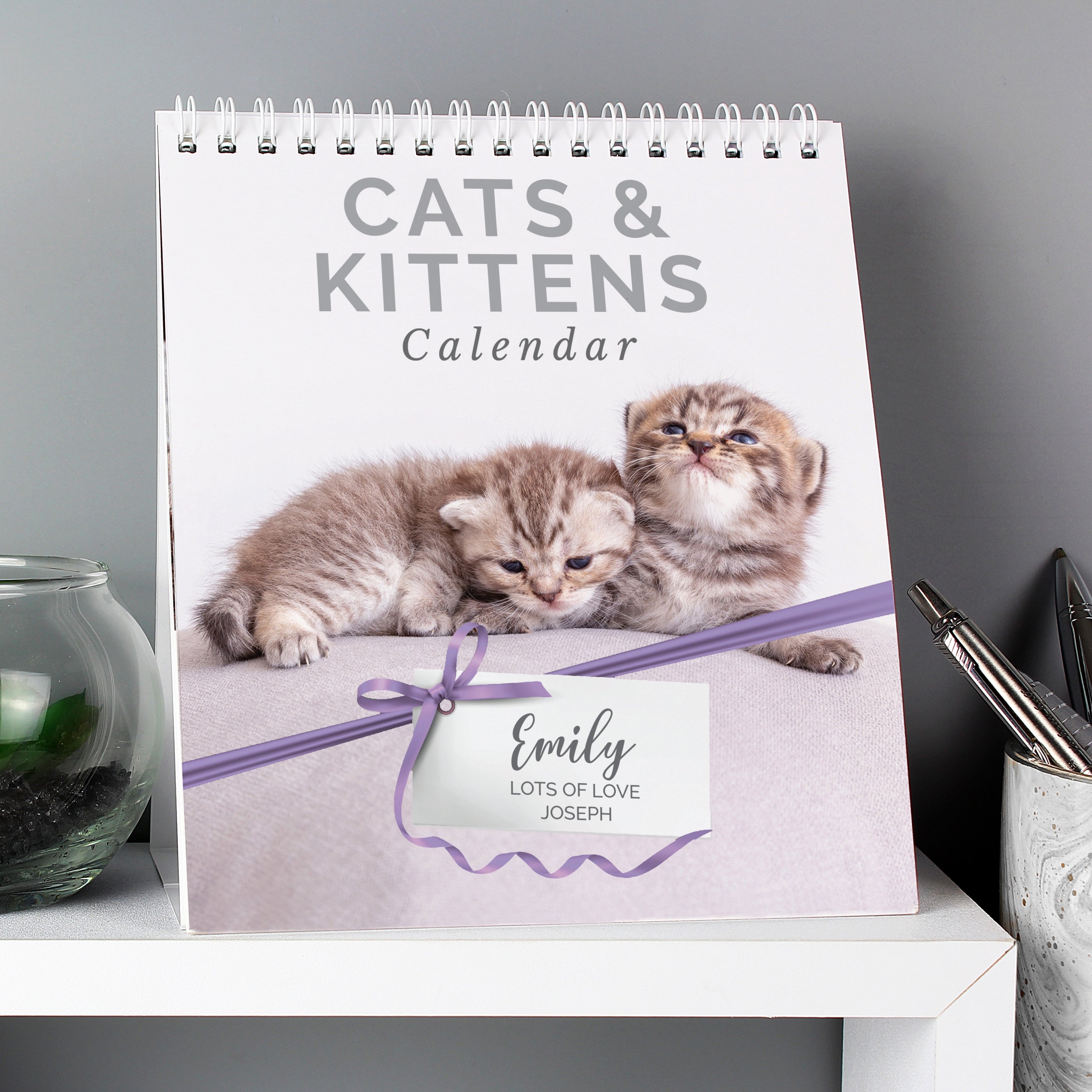 Personalised Cats and Kittens Desk Calendar