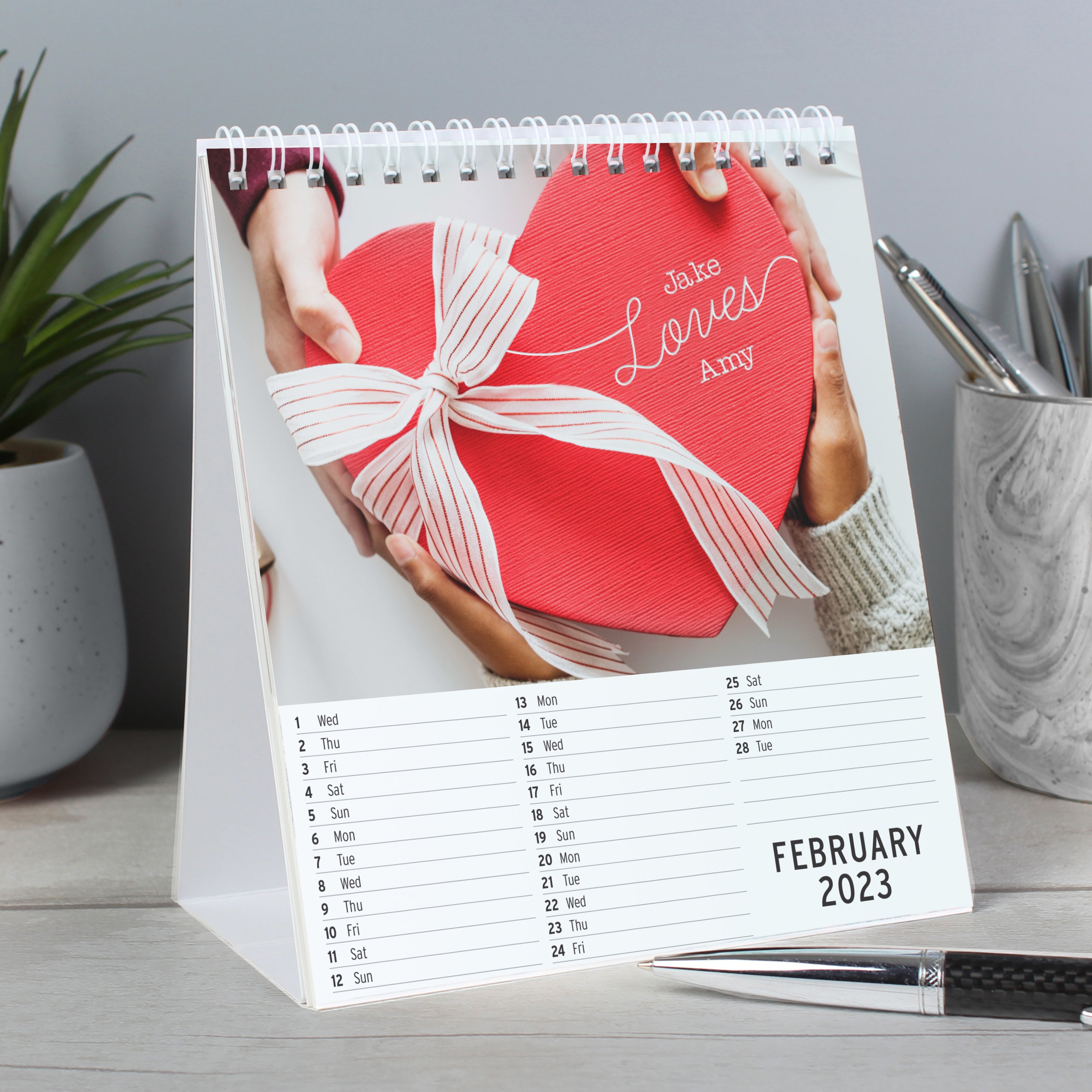 Personalised Couples Desk Calendar