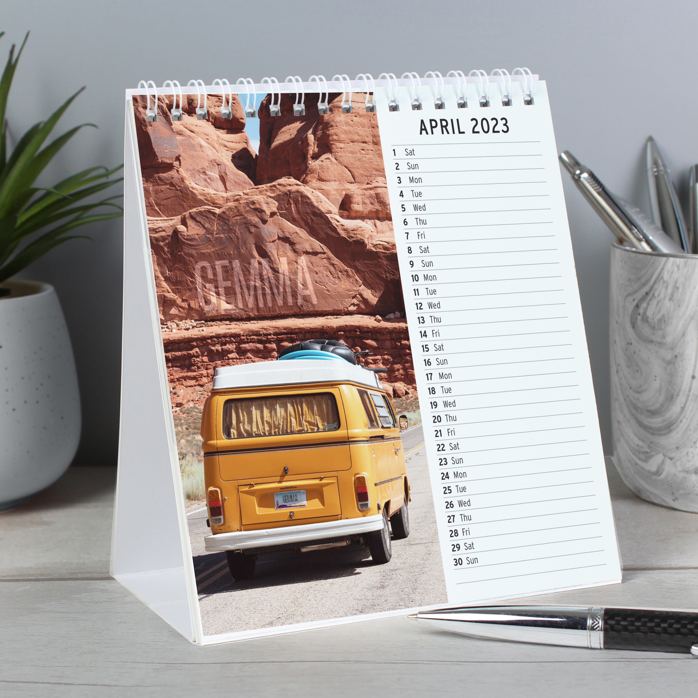 Personalised Outdoors Desk Calendar