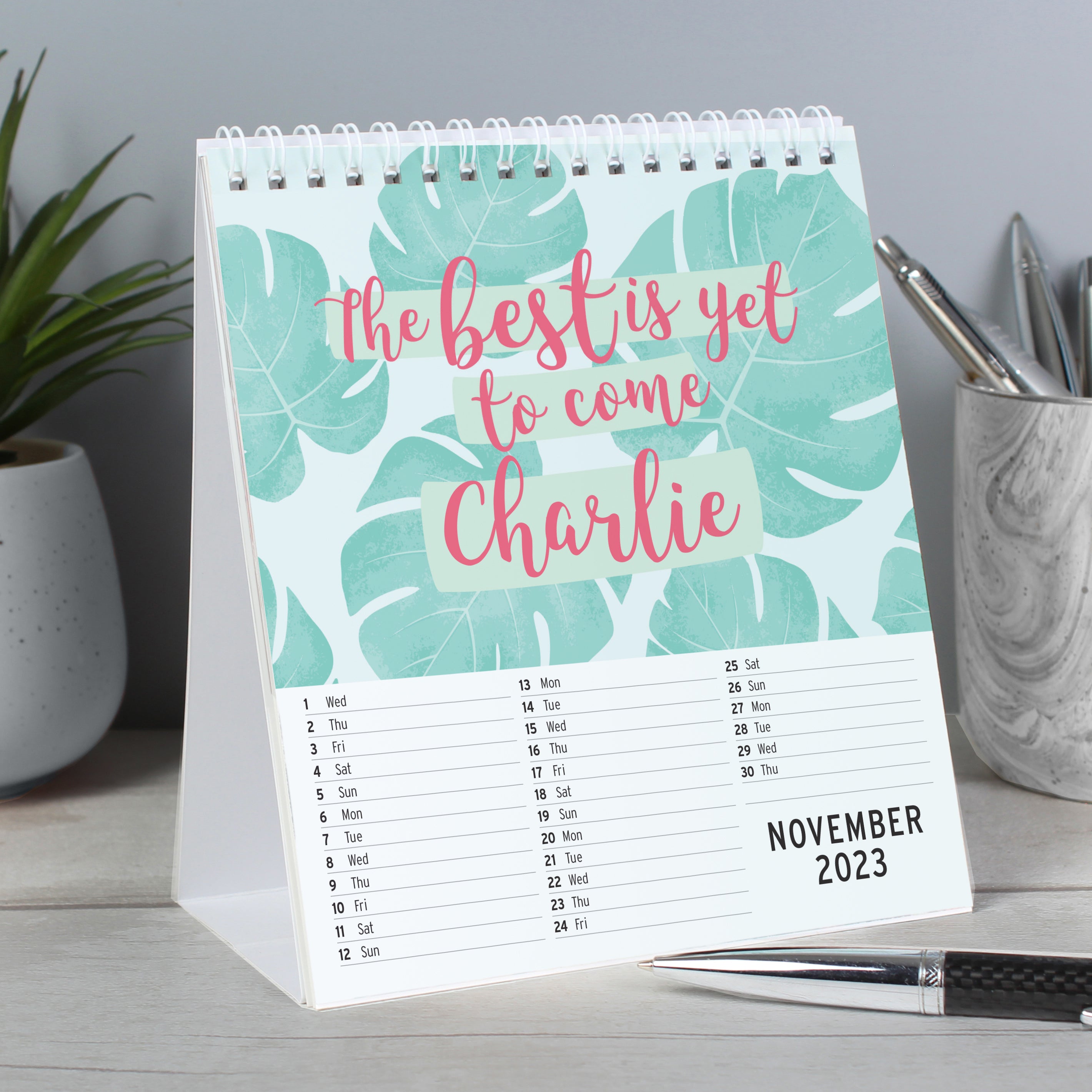 Personalised Motivational Quotes Desk Calendar