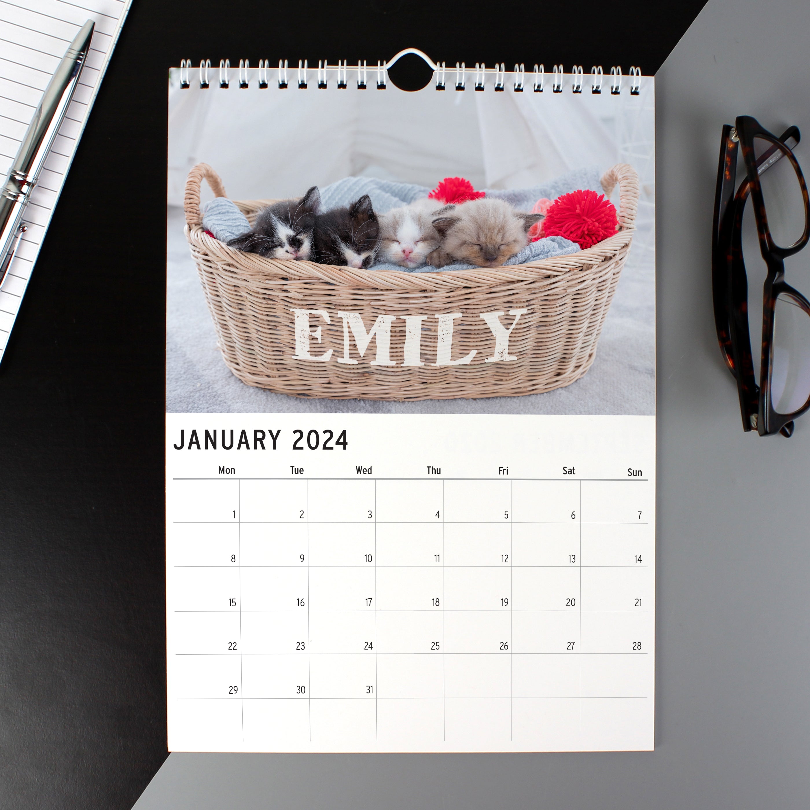 Personalised A4 Cats & Kittens Calendar