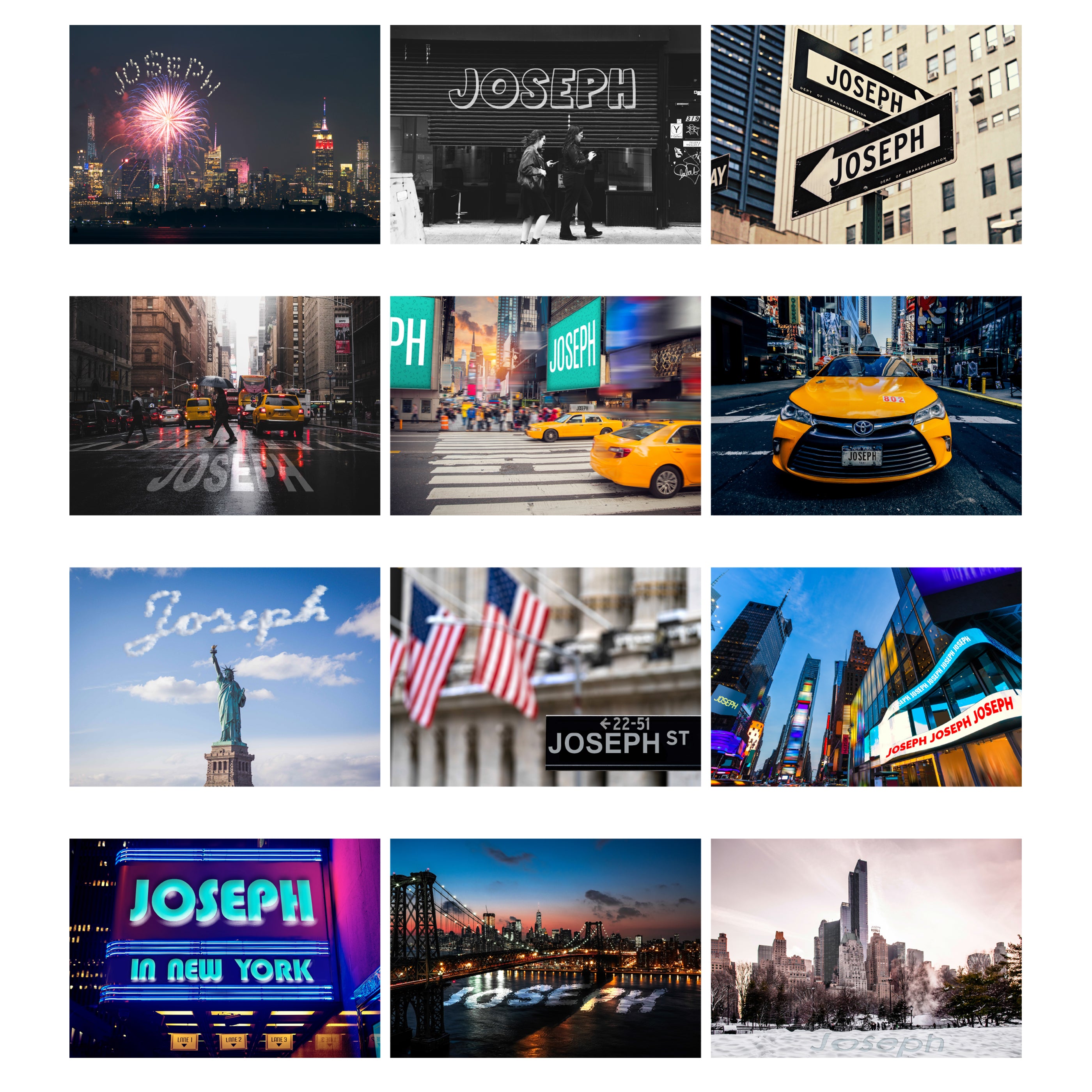 Personalised A4 New York Calendar