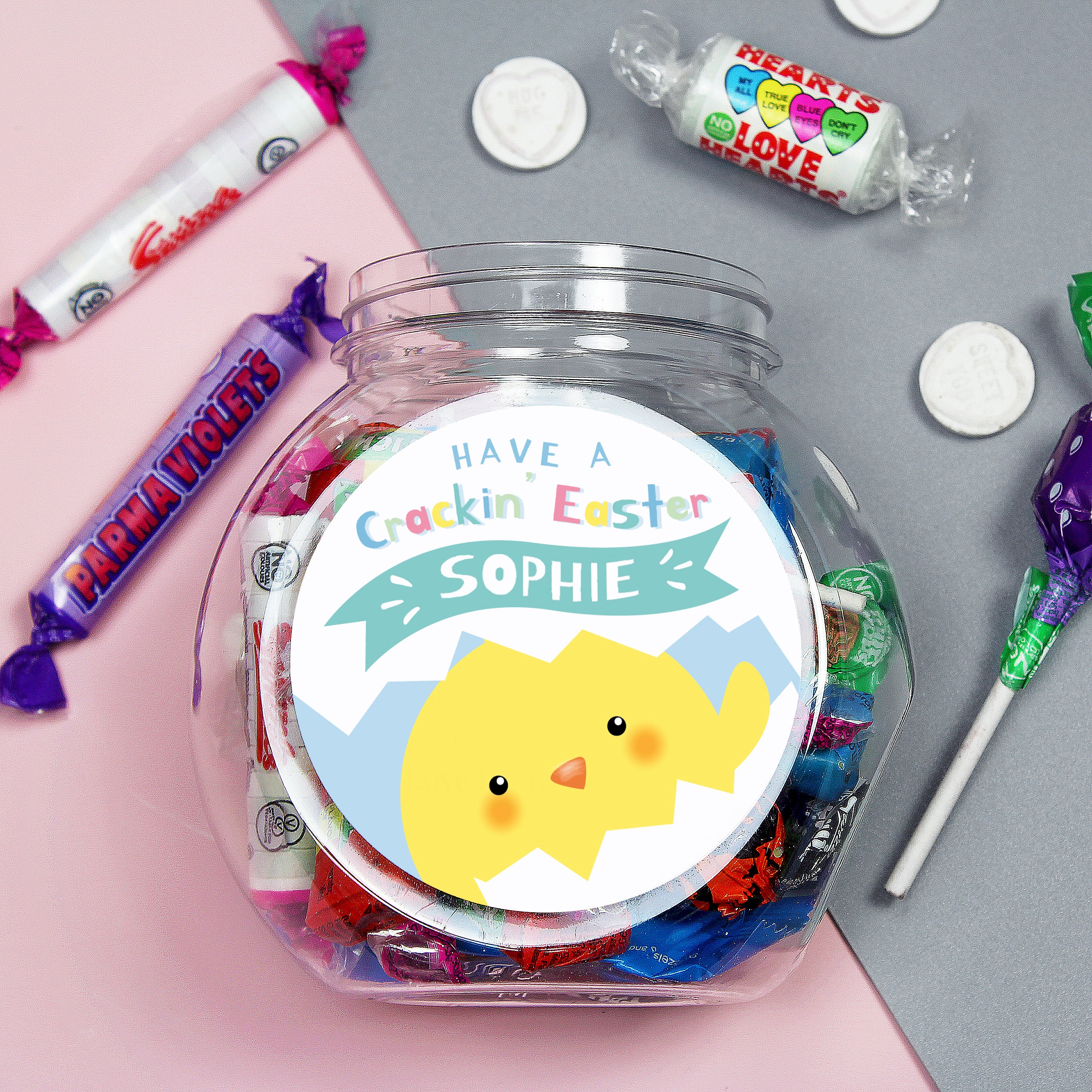 Personalised Have A Cracking Easter Sweets Jar