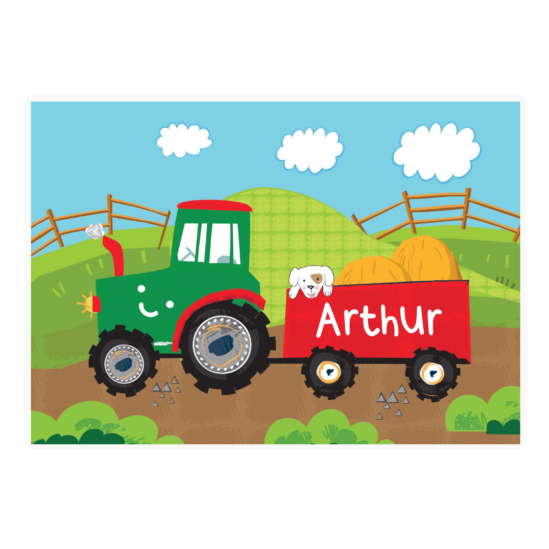 Personalised Tractor Placemat