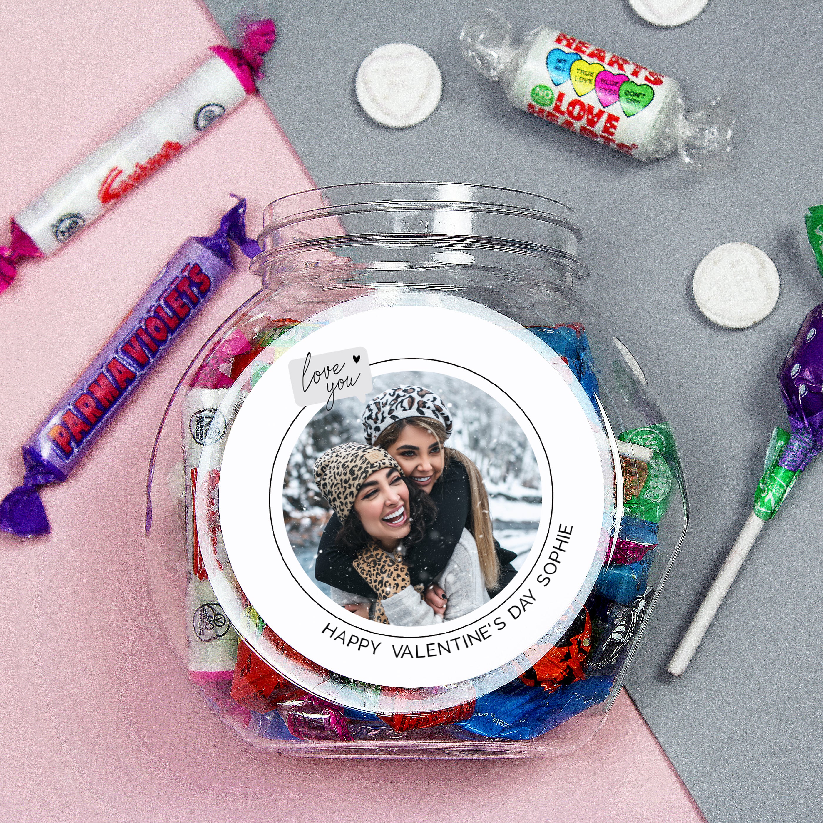 Personalised Love You Snapshot Photo Upload Sweet Jar