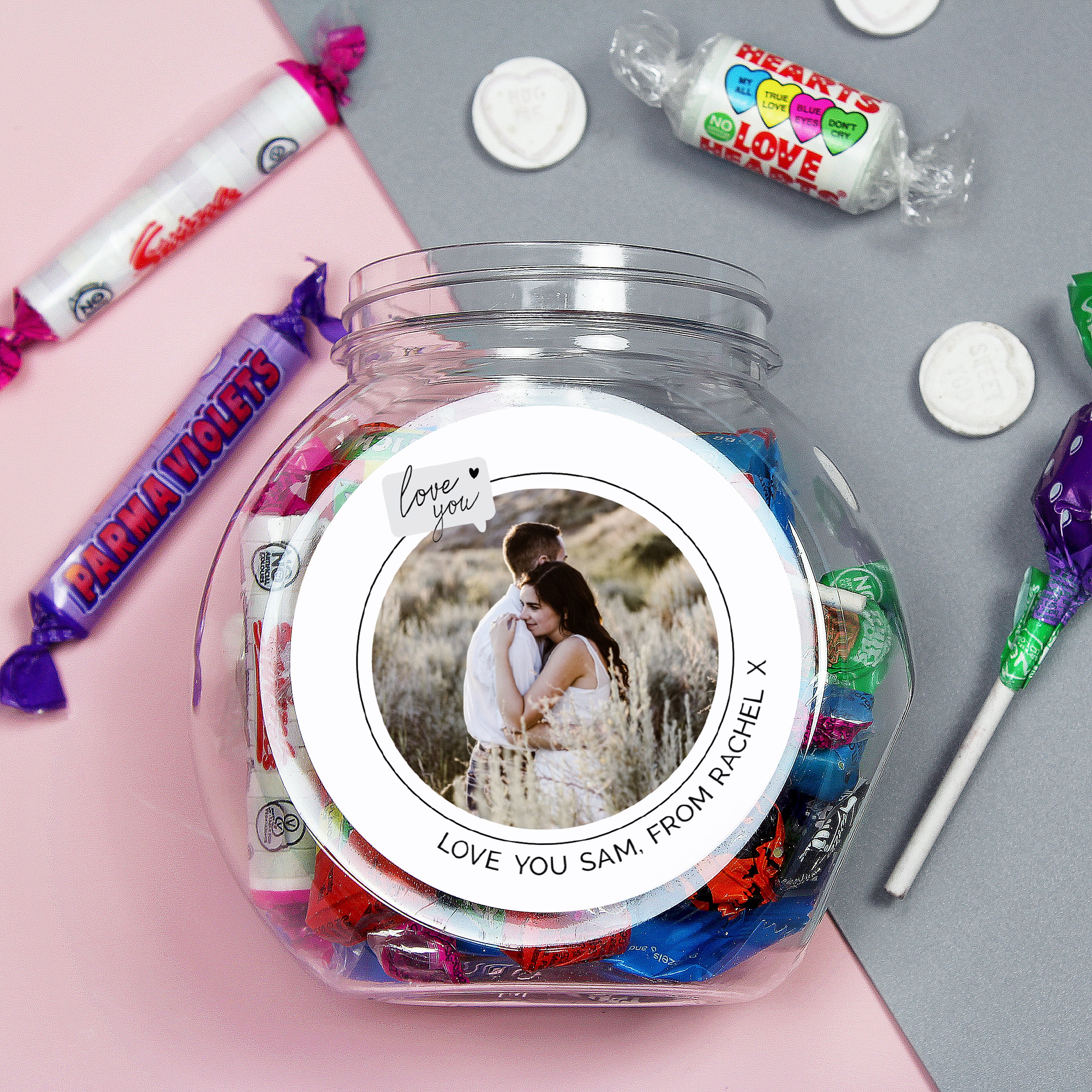 Personalised Love You Snapshot Photo Upload Sweet Jar