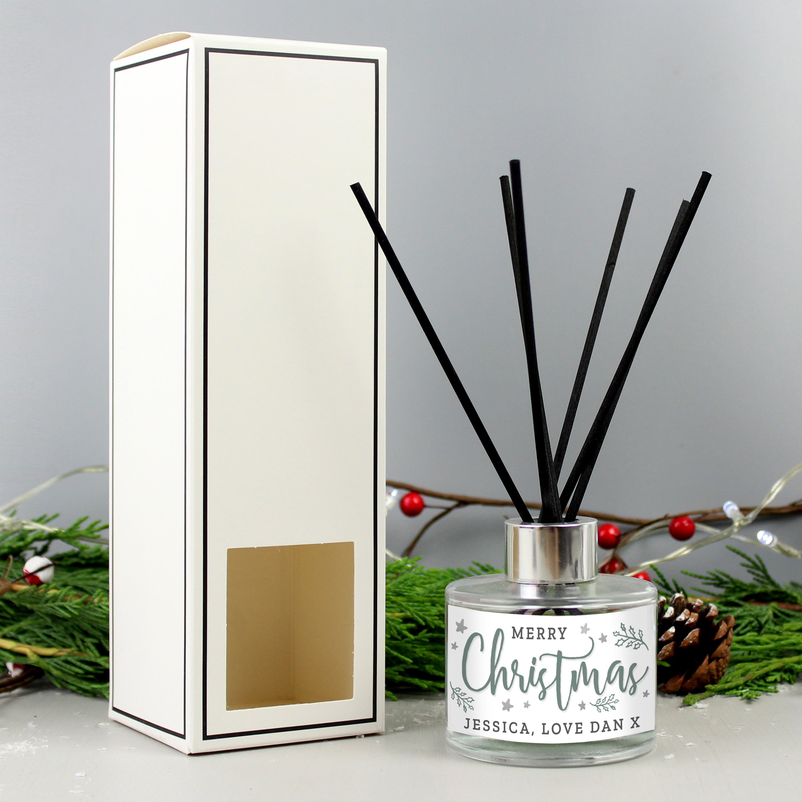 Personalised Merry Christmas Reed Diffuser