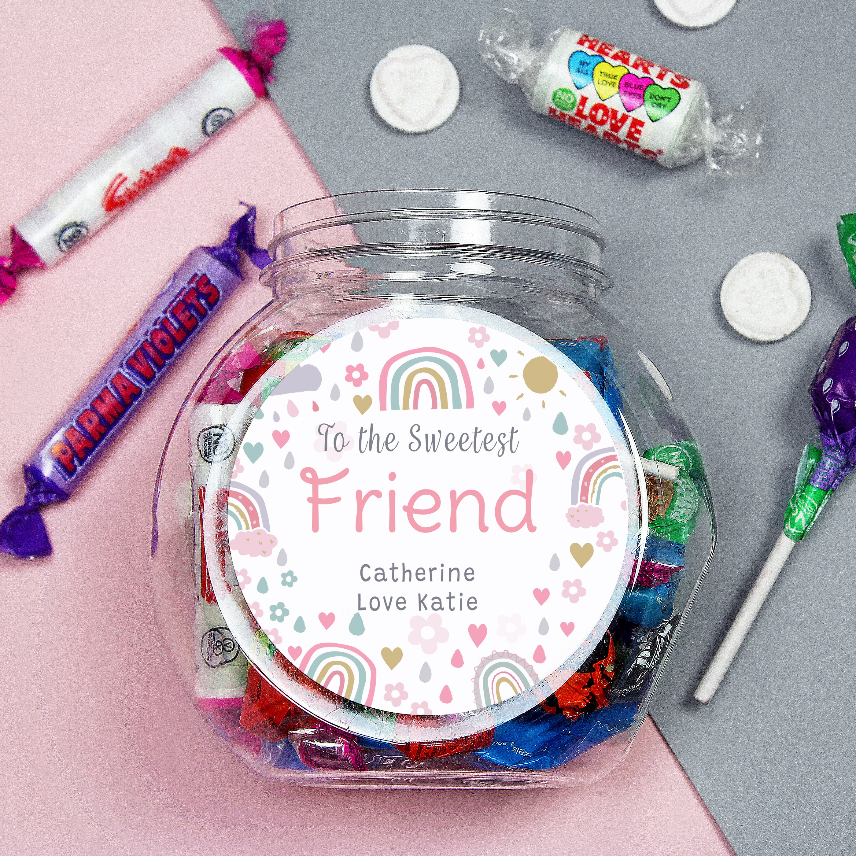 Personalised Rainbows & Sunshine Sweet Jar