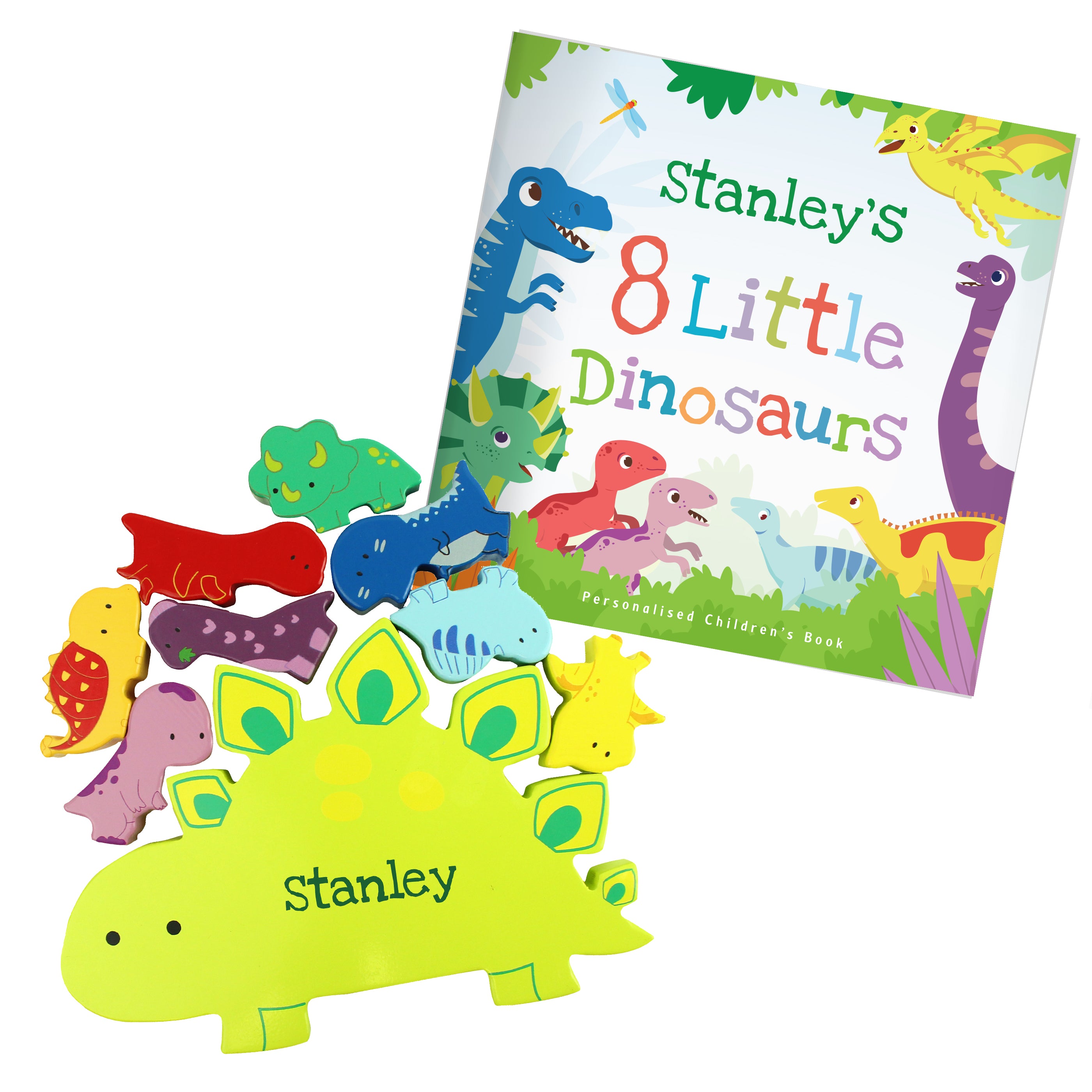 Personalised Dinosaur Book & Stacking Toy