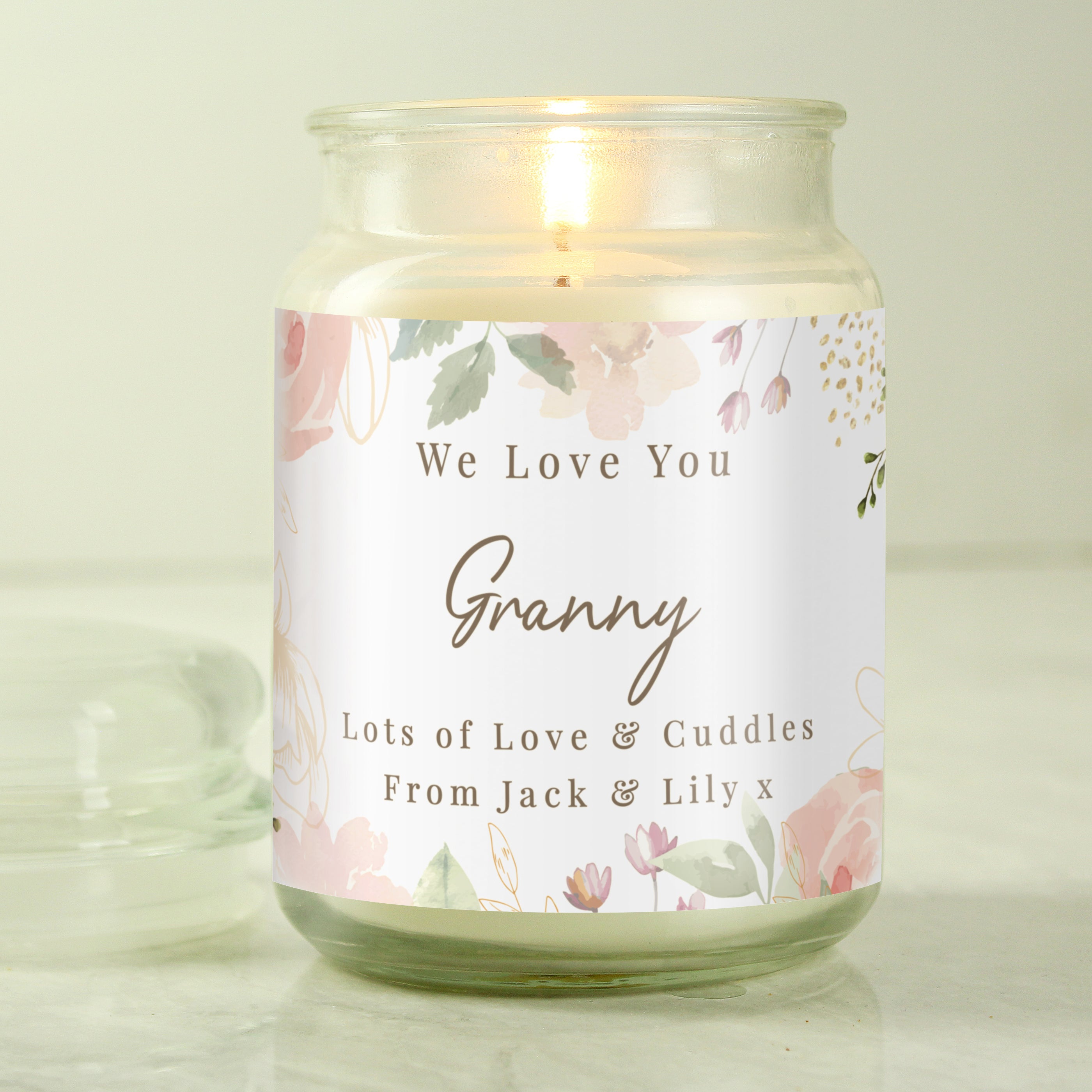 Personalised Wedding Large Candle Jar