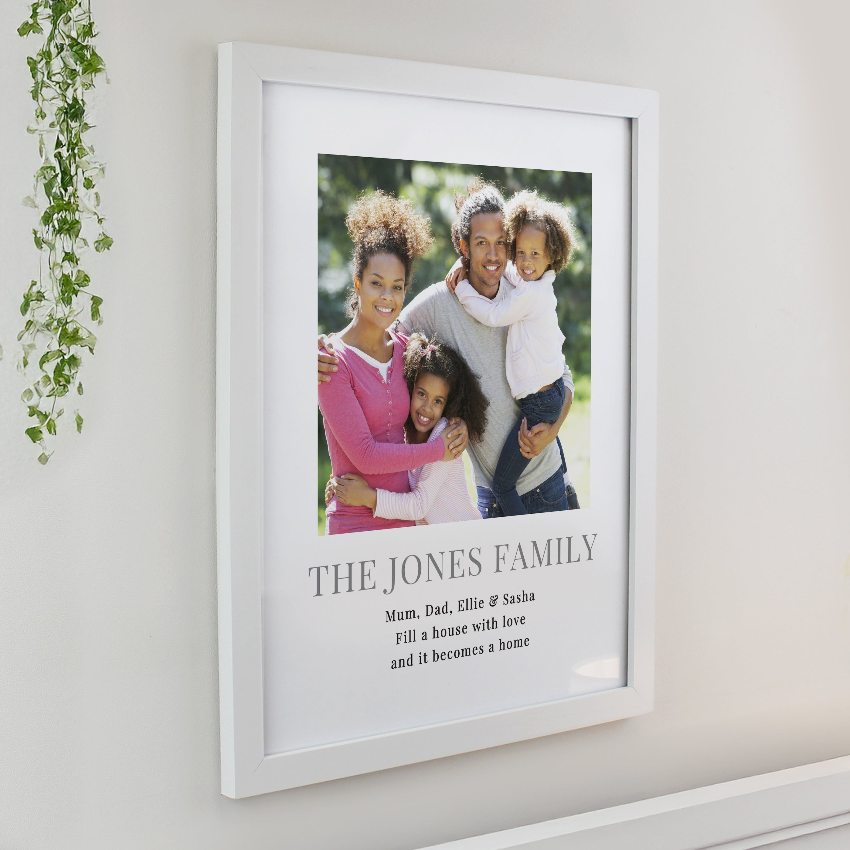 Personalised Square Photo Upload White Poster Frame