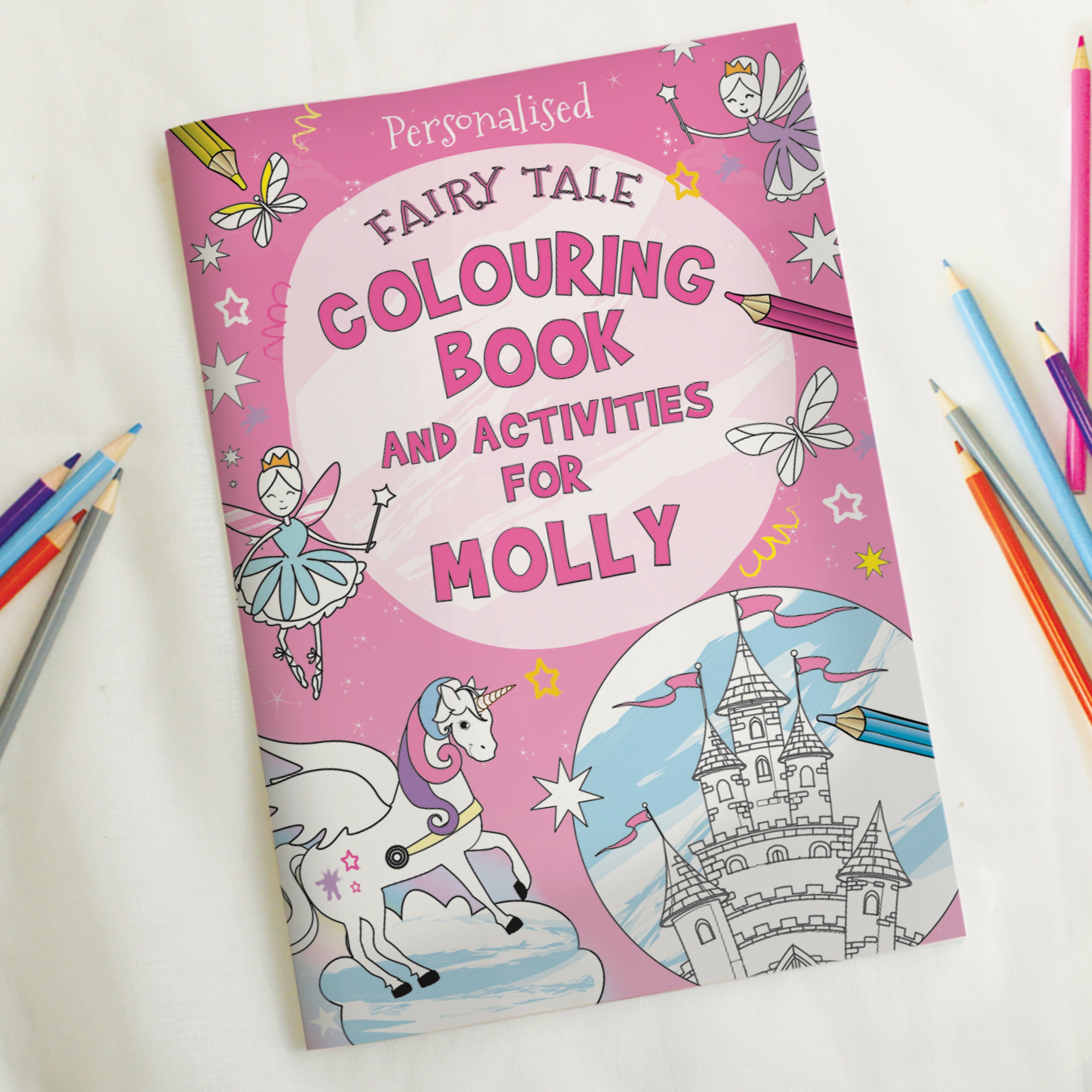 Personalised Princess & Unicorn Colouring Book