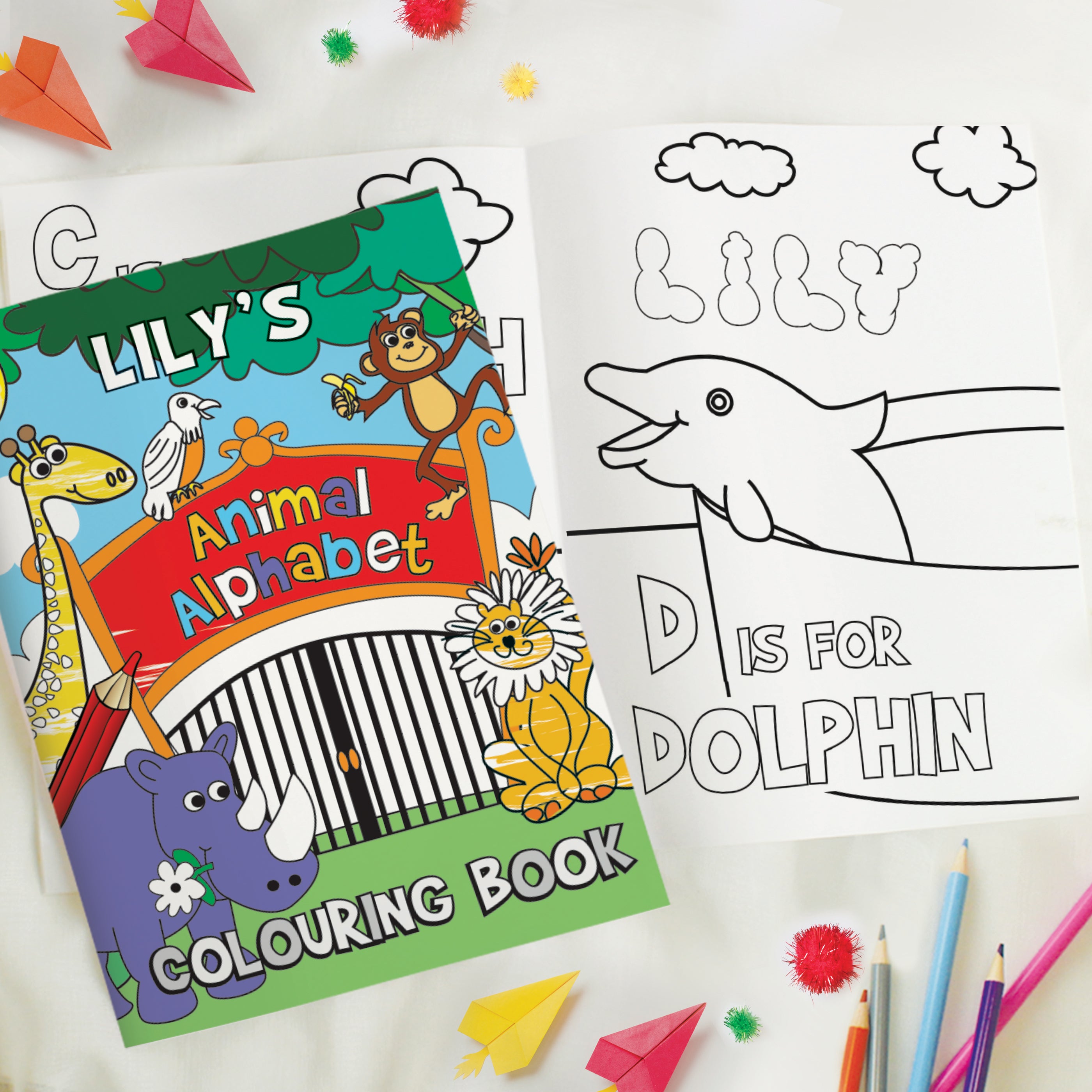 Personalised Zoo Colouring Book