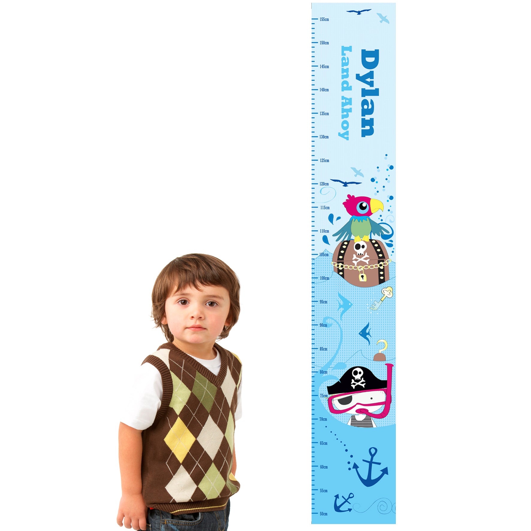 Personalised Pirate Height Chart