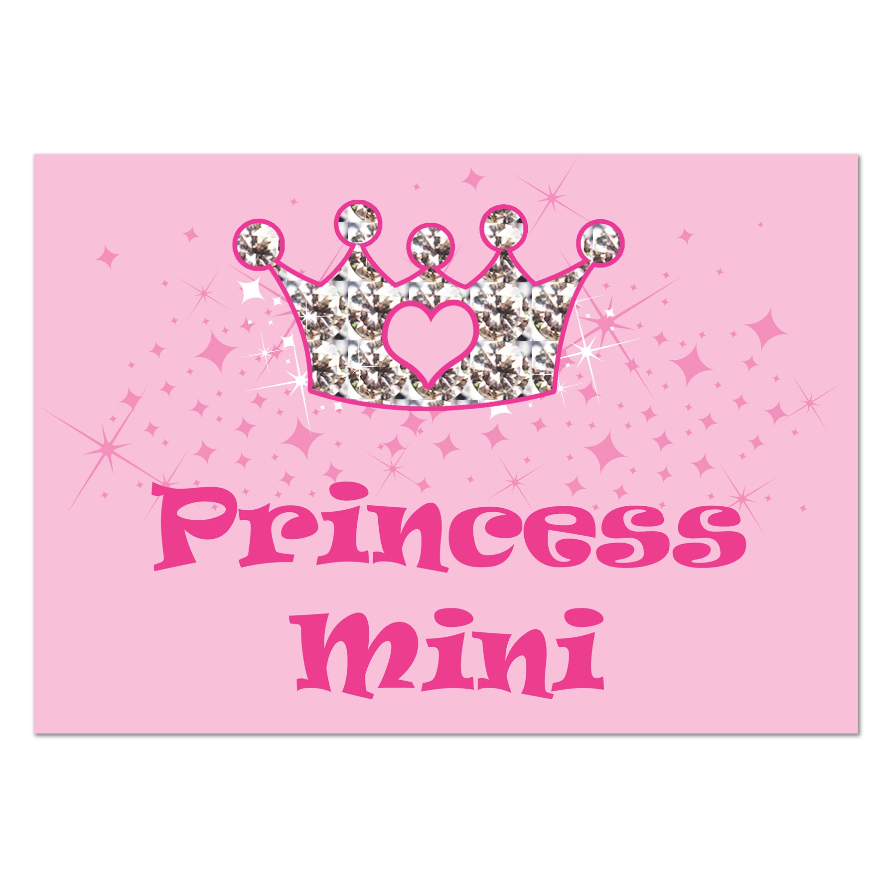 Personalised Pink Princess Pet Bowl Mat