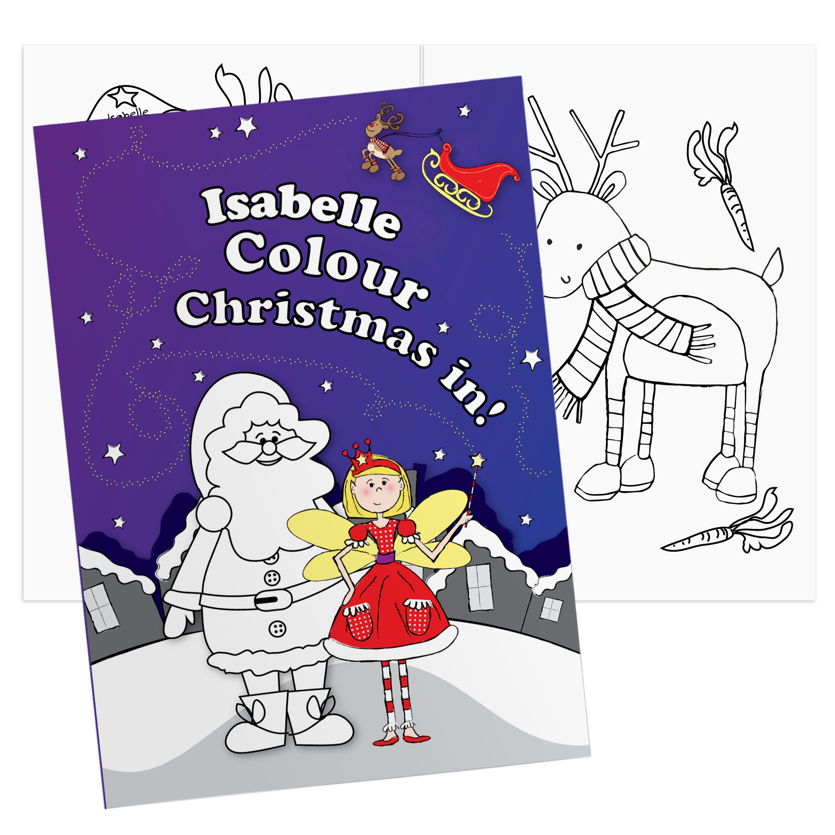 Personalised 'It's Christmas' Fairy Colouring Book