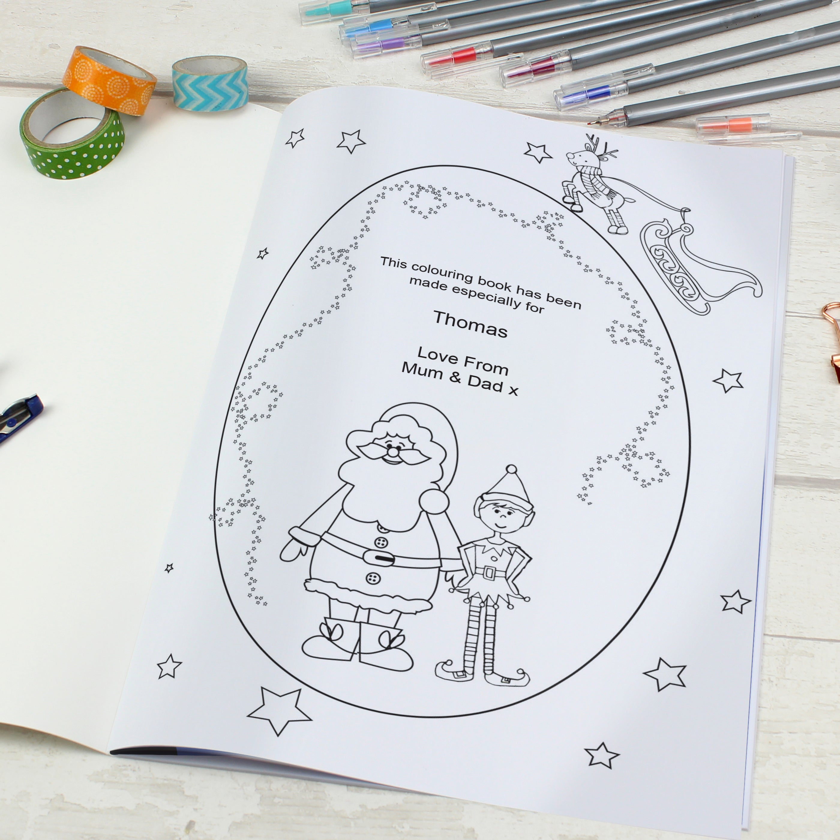 Personalised Its Christmas Elf Colouring Book