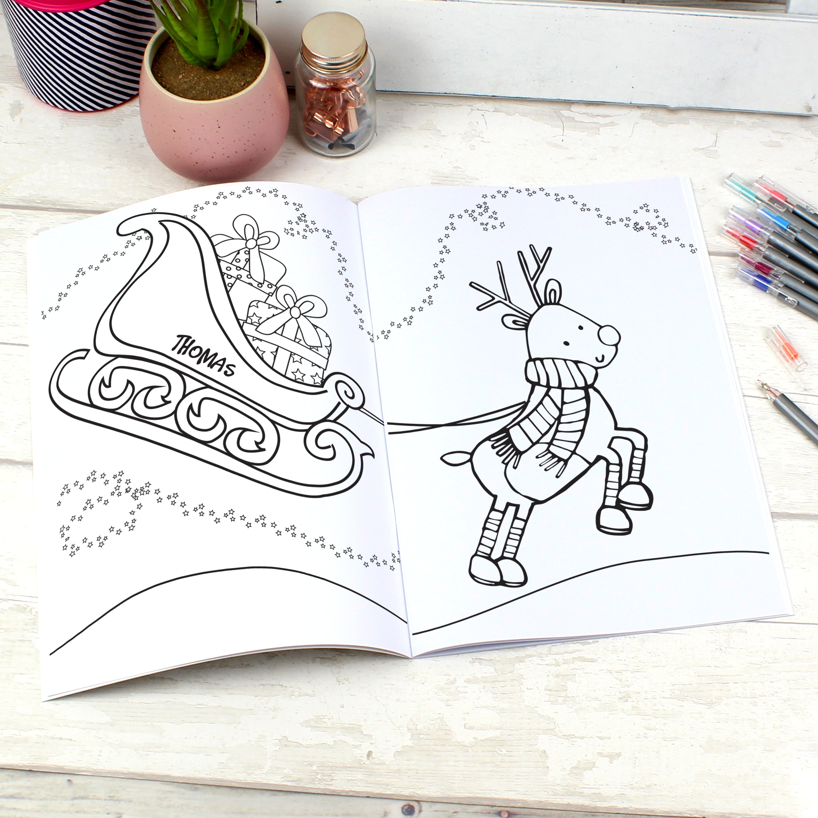 Personalised Its Christmas Elf Colouring Book