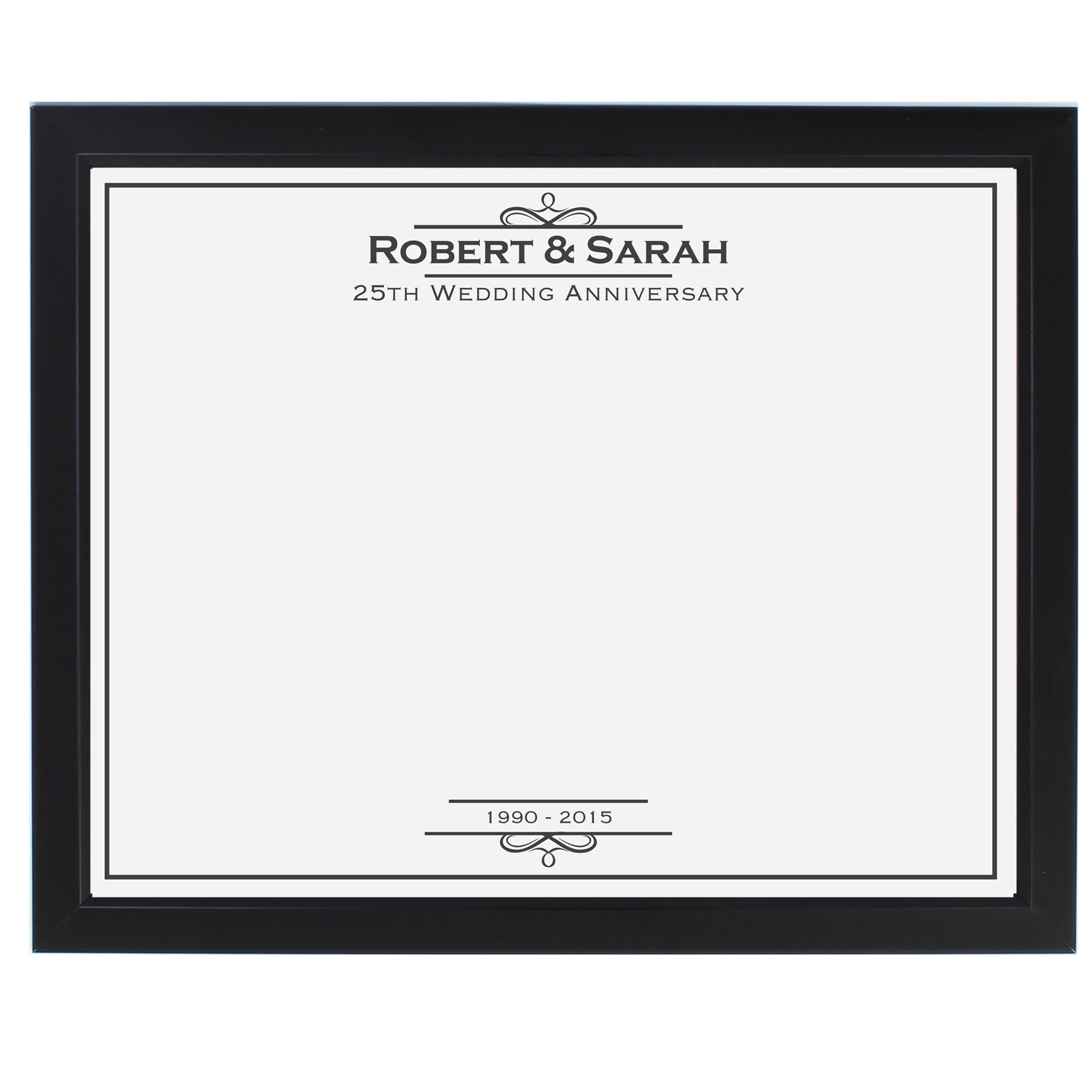 Personalised Occasion Black Signing Framed Print