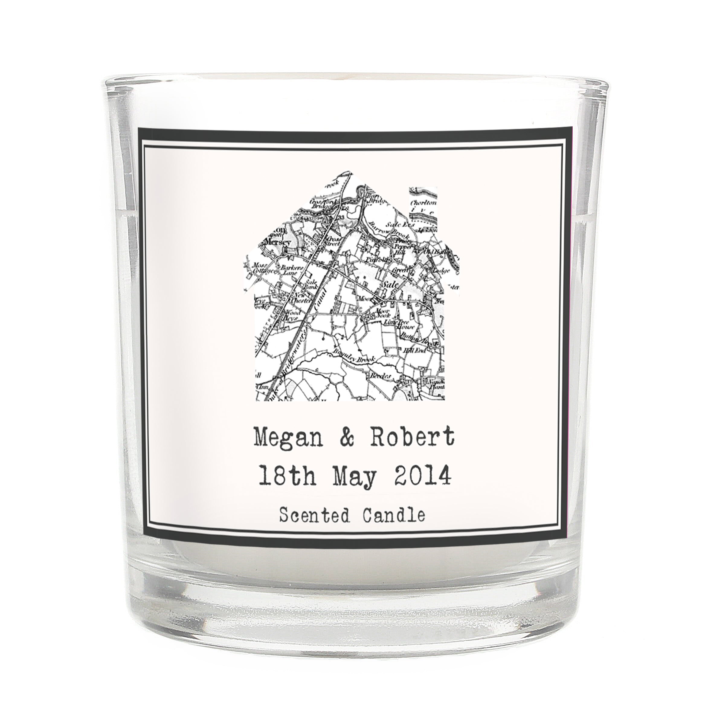 Personalised 1805 - 1874 Old Series Map Home Scented Jar Candle