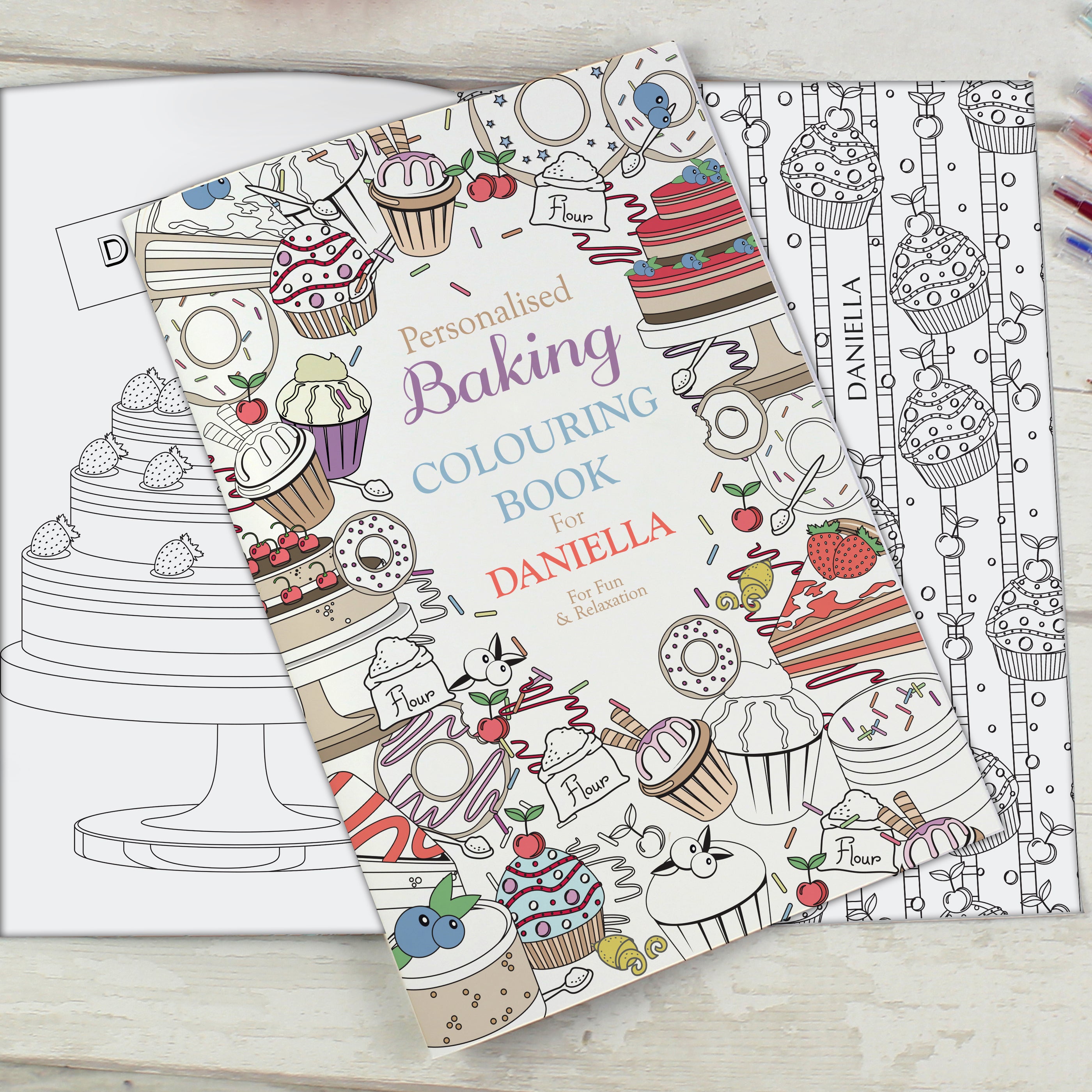 Personalised Baking Colouring Book