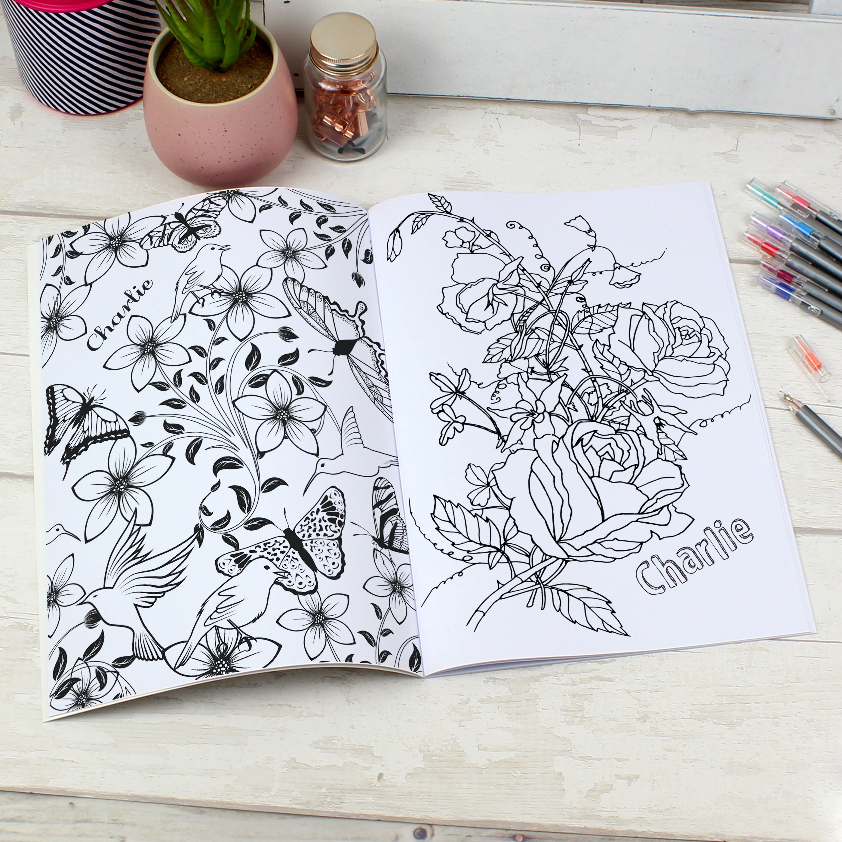 Personalised Gardening Colouring Book